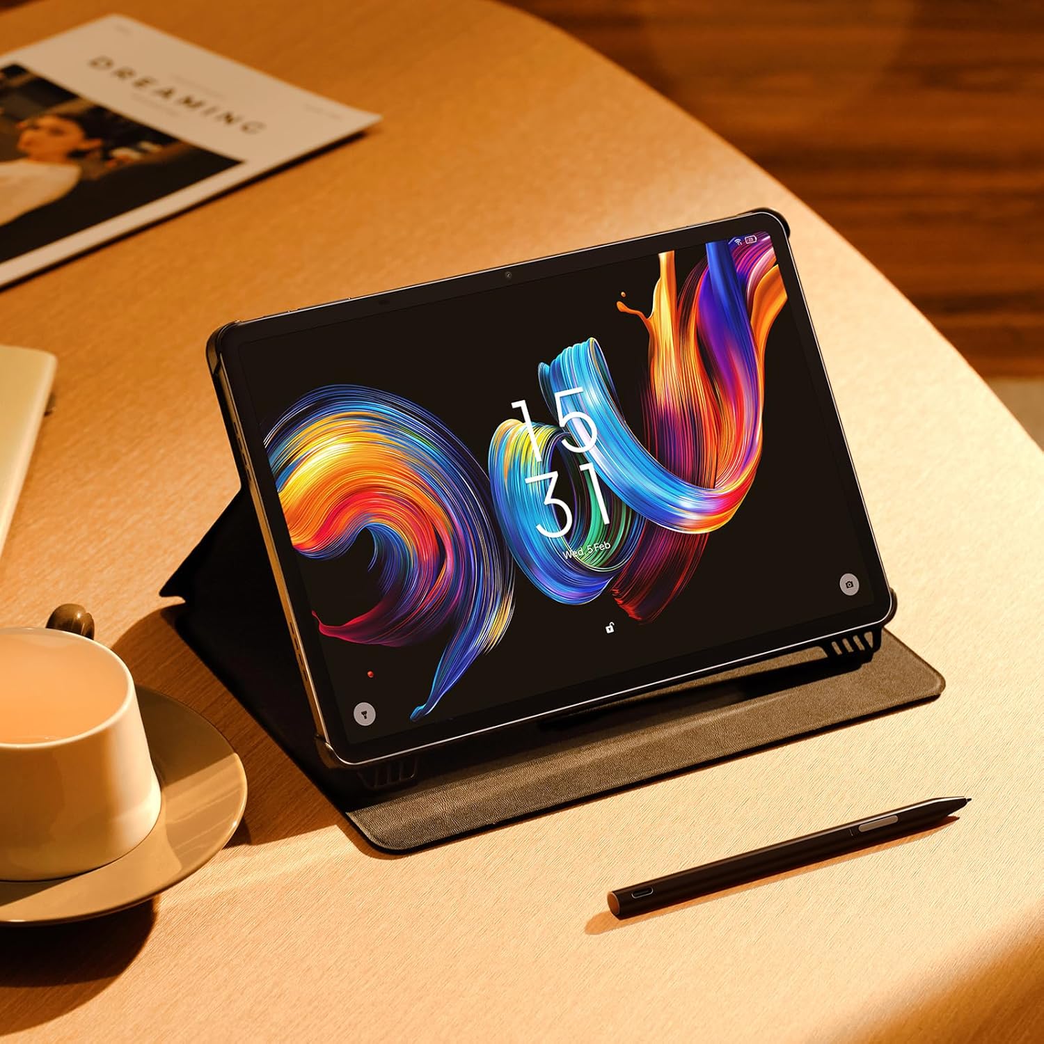 Thumbnail 6 de TCL NXTPAPER 11 Plus Flip-Colio aus PU-Leder – 3 verstellbare Winkel, magnetische Stylus-Halterung, Auto Sleep/Wake