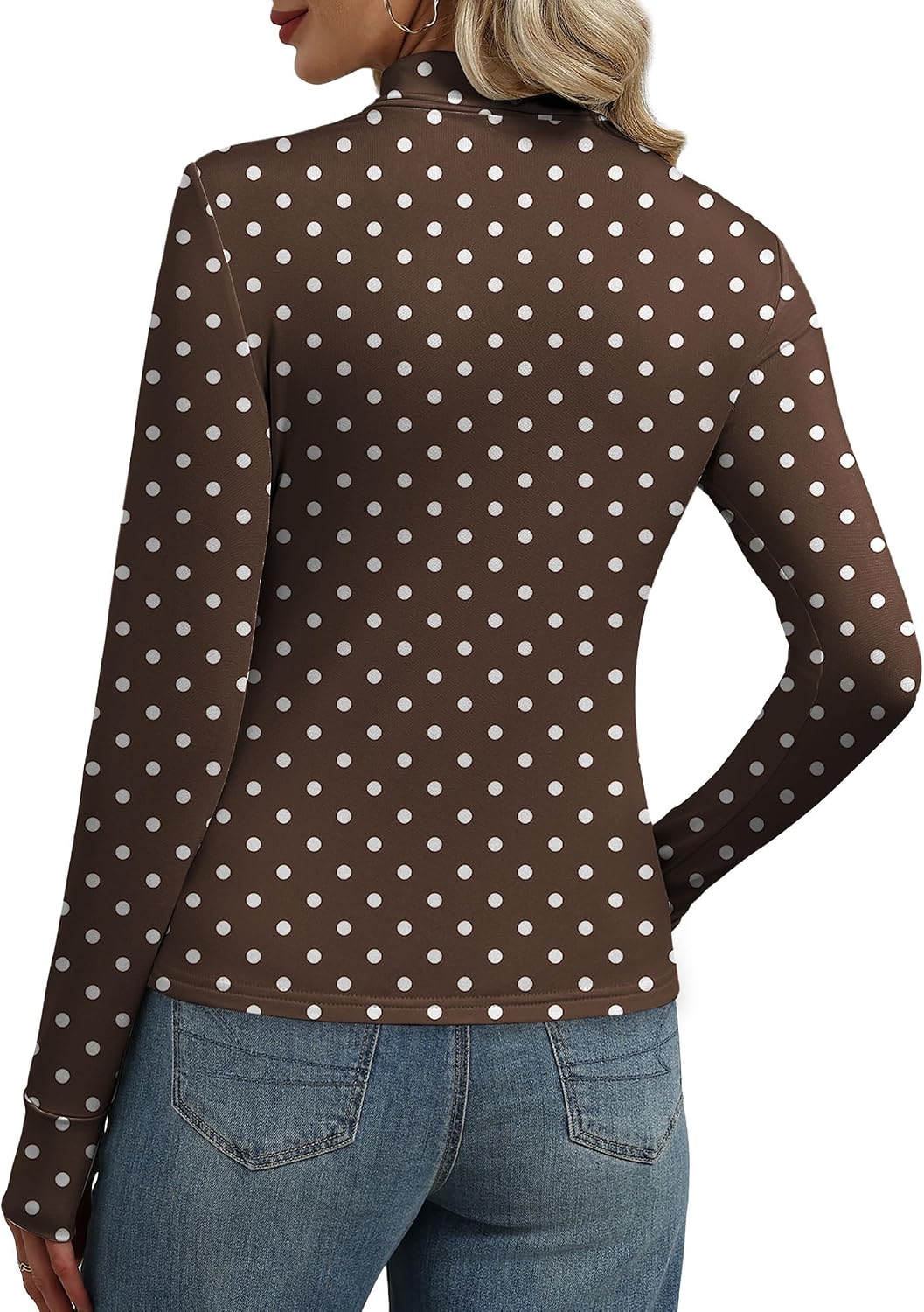 Detalle 2 de Sampeel Women's Turtleneck Top, Fleece-Lined