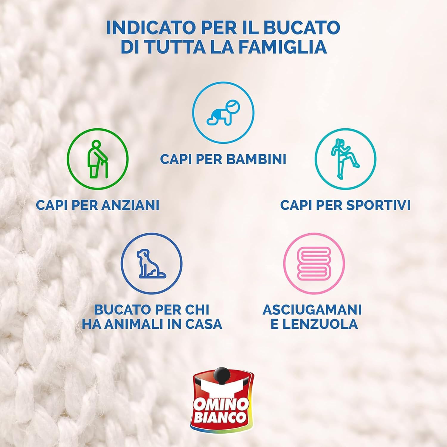 Detalle de Omino Bianco Additivo Igienizzante Idrocaps Deo+: capsule igienizzanti per bucato, 10 capsule x 4 confezioni