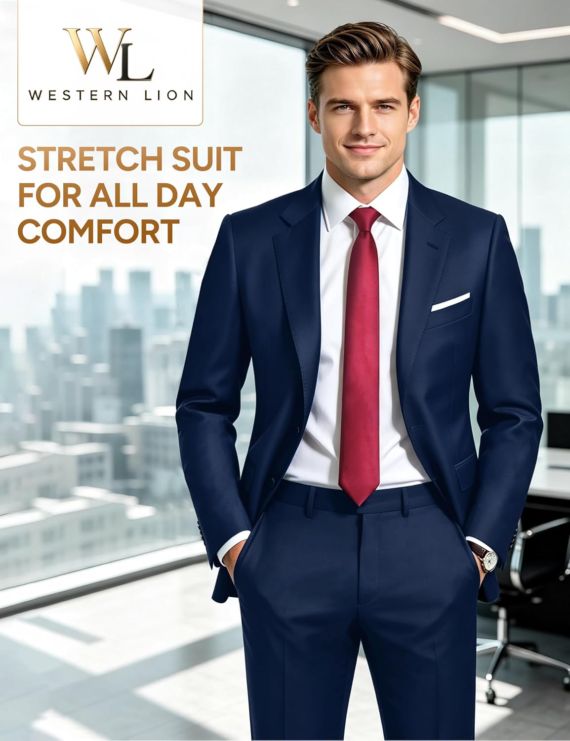 Detalle 2 de Western Lion Men's Suit Set, 5-Piece