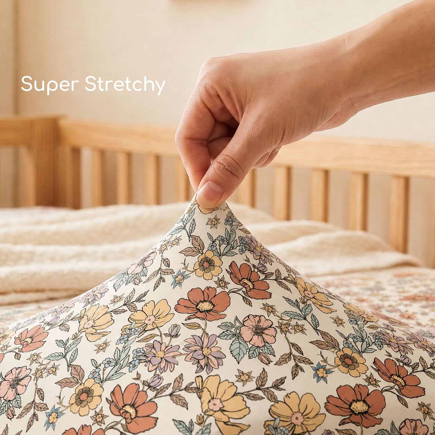 Thumbnail 6 de CIVARUA KIDS VCLD3003 Crib Sheets, 3-Pack, Vintage Floral, 52 x 28 in