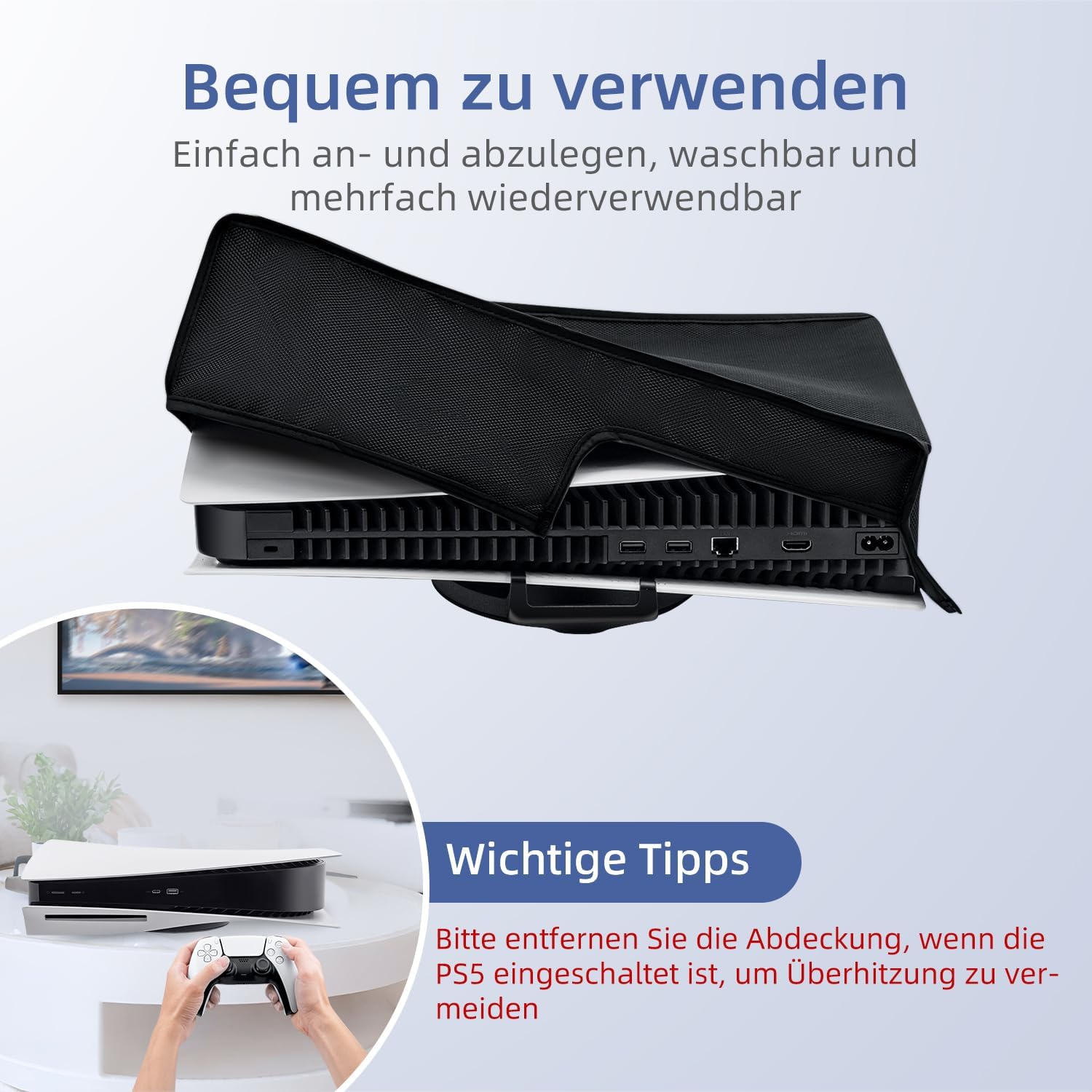Thumbnail 5 de Tolesum PS5 Staubschutzhülle Ultra HD 1680D