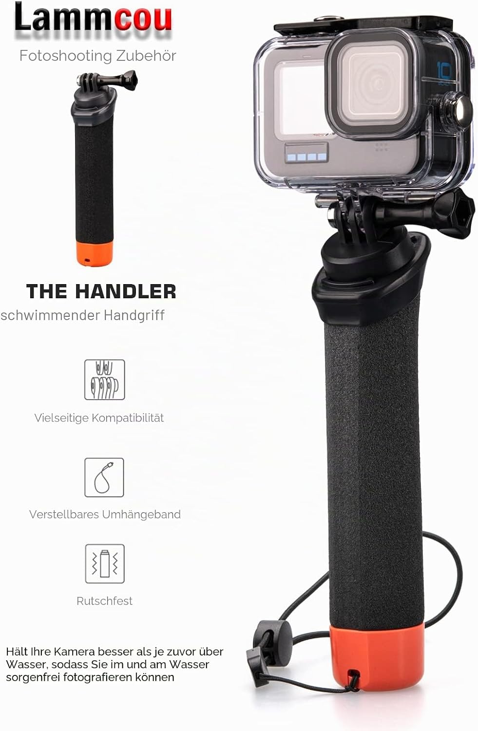 Detalle 2 de Lammcou Schwimmender Griff für GoPro