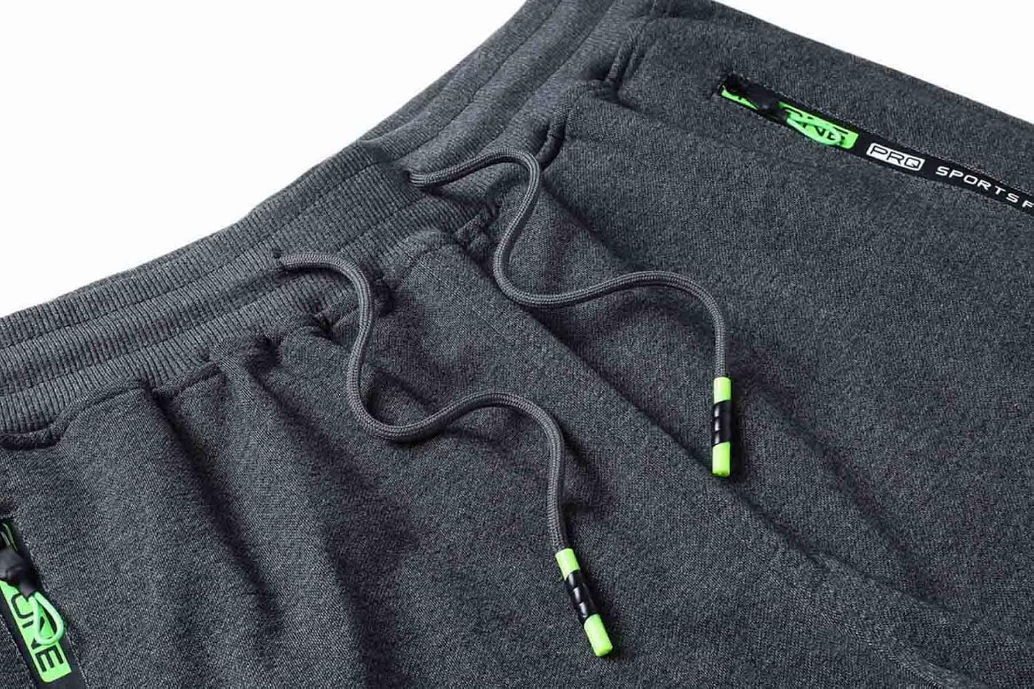 Detalle de JustSun Mens Shorts: Summer Casual Joggers with Elastic Waist and Zip Pockets