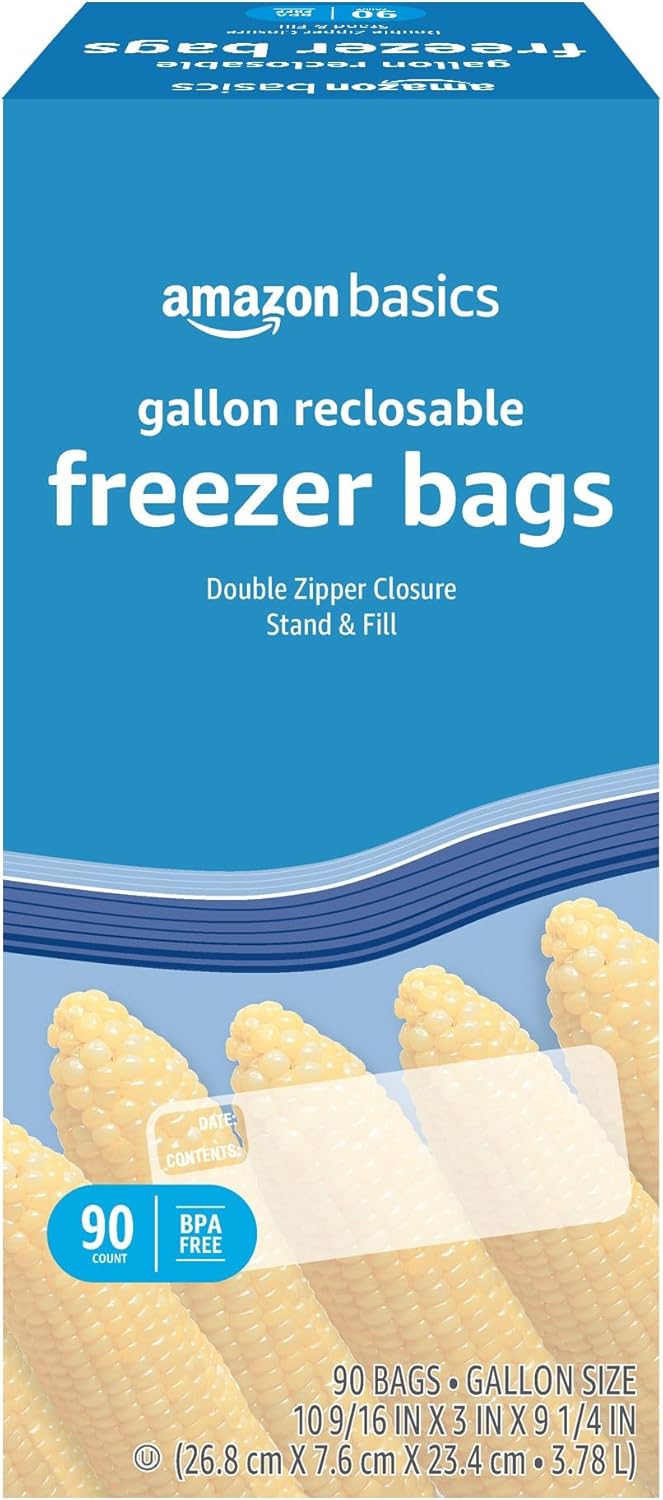 Thumbnail 6 de Amazon Basics 1-qt freezer bags, 120 pcs