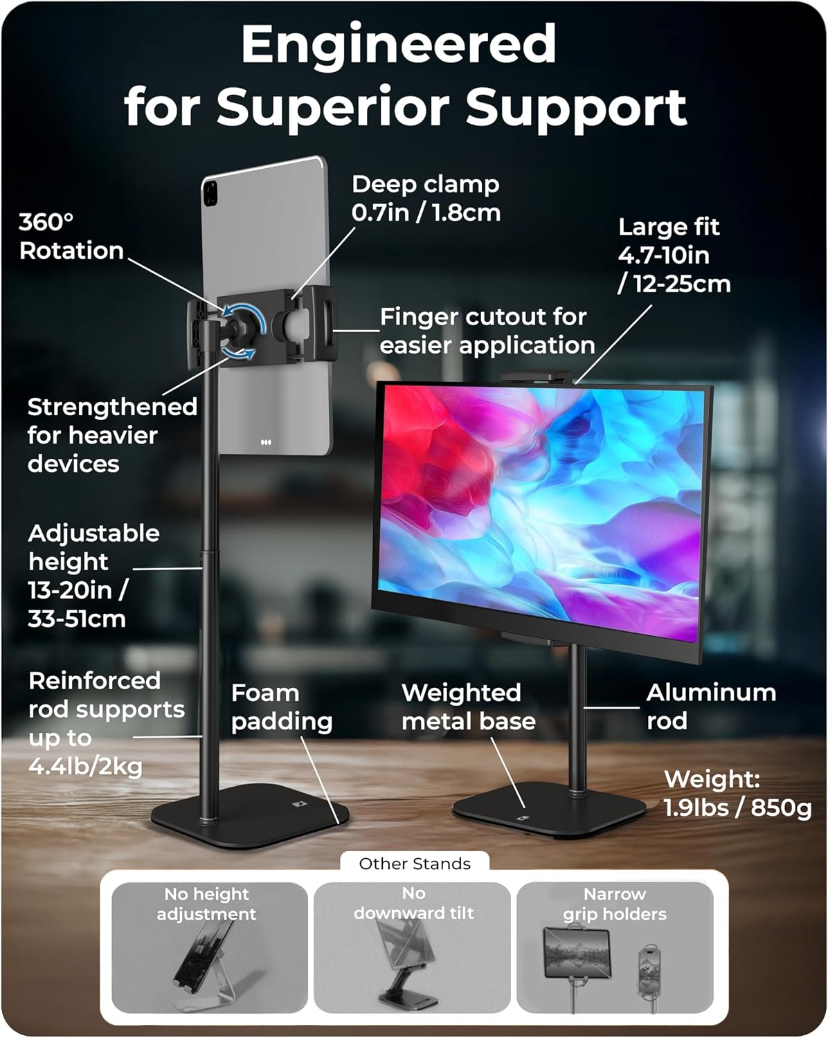 Thumbnail 6 de COOPER TabStand 20" Tall iPad stand for desk