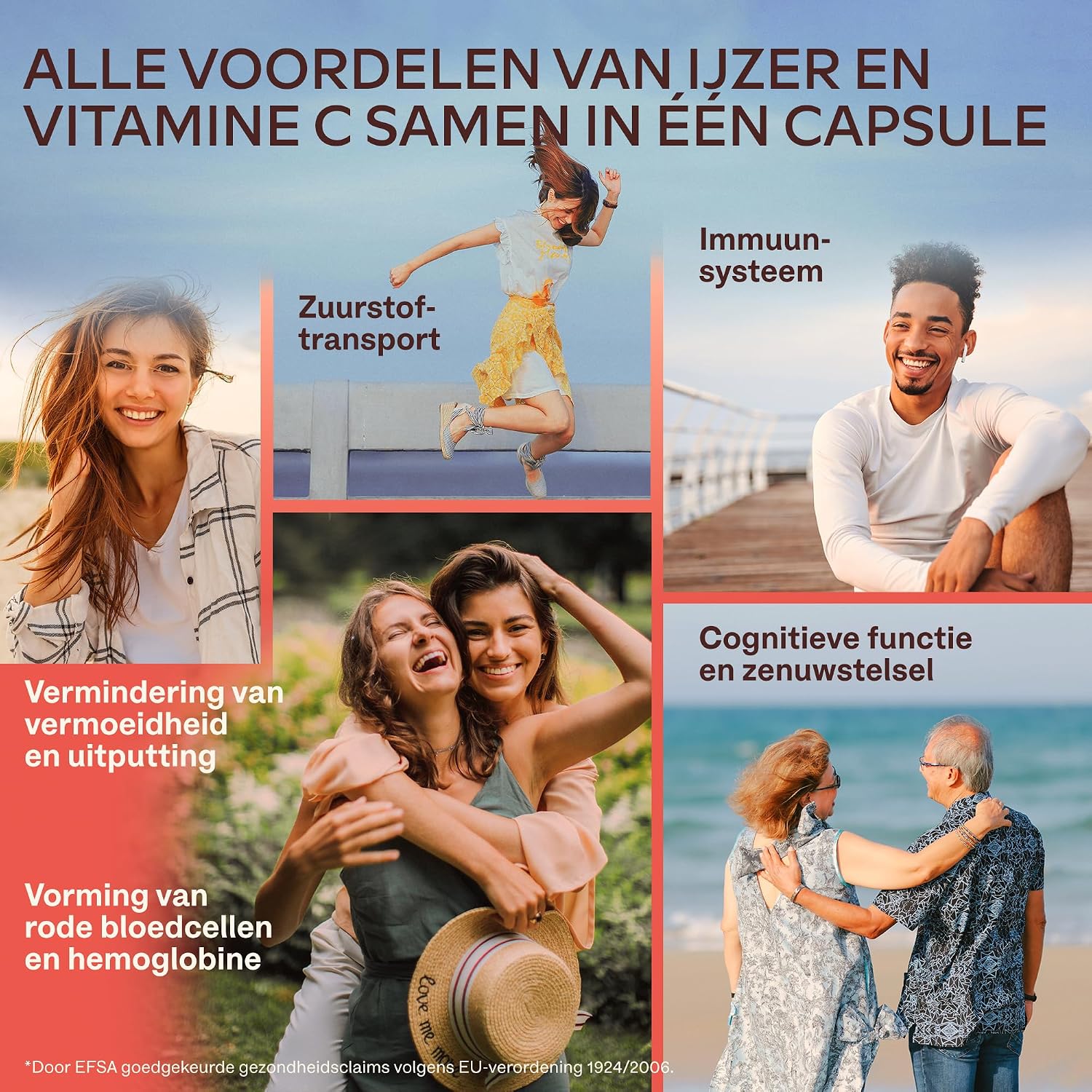 Detalle de AAVALABS ijzercapsules met bisglycinaat, natuurlijke vitamine C en 42 mg ijzer