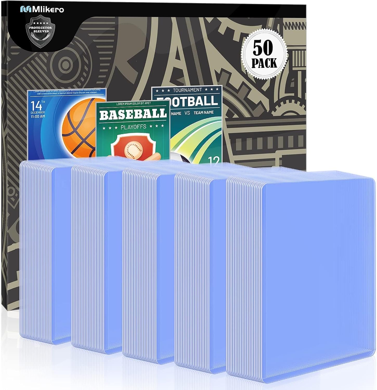 Detalle de Mlikero Hartkartenhüllen 50 Stück – transparente 35pt Kartenhüllen für Sammelkarten (3 x 4 Zoll / 2,6 x 3,6 Zoll)