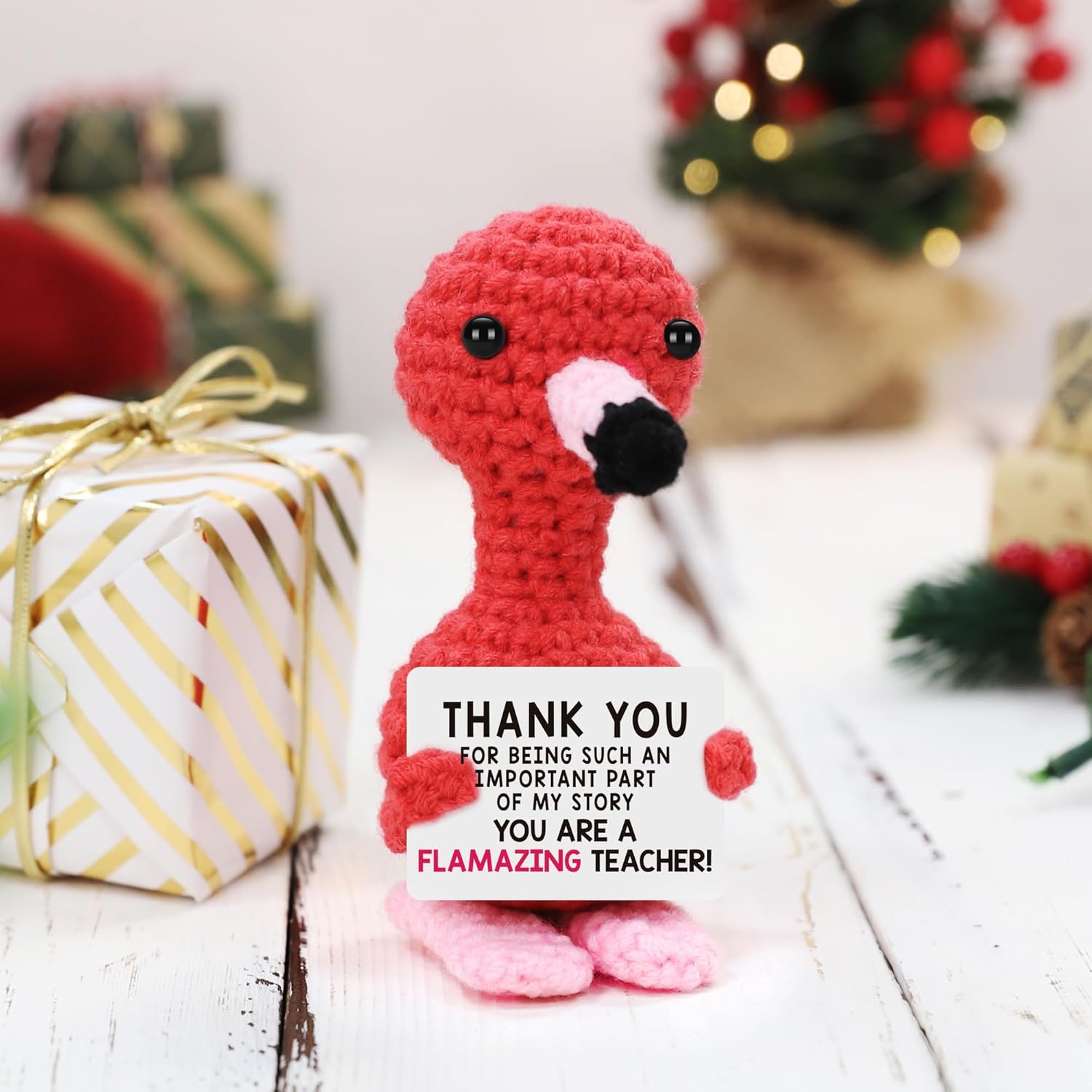 Thumbnail 6 de ALUNME Crochet Positive Flamingo Teacher Gift