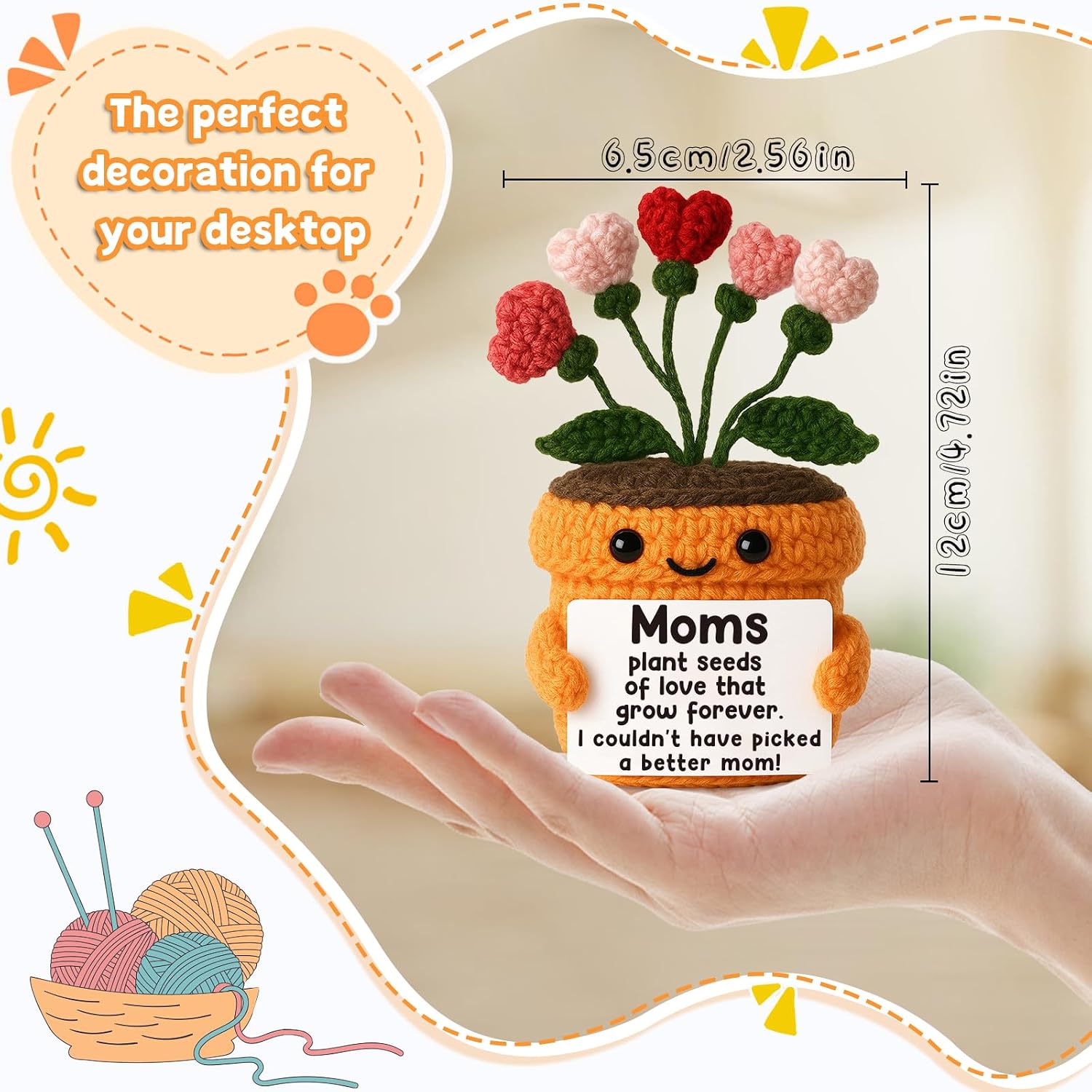 Detalle de Crochet Flower Pot Gift for Mom