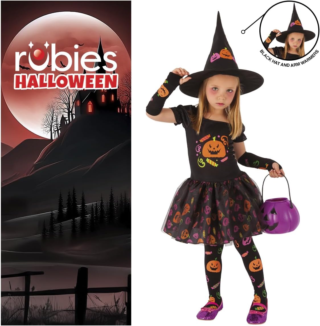 Thumbnail 3 de Rubies Costume Strega Candy per Bambina 3‑4 anni 🎃