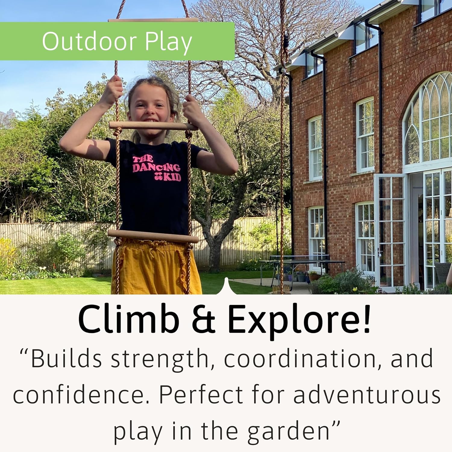 Thumbnail 3 de Jaques of London Garden Rope Ladder – wooden outdoor play equipment accessory (since 1795)