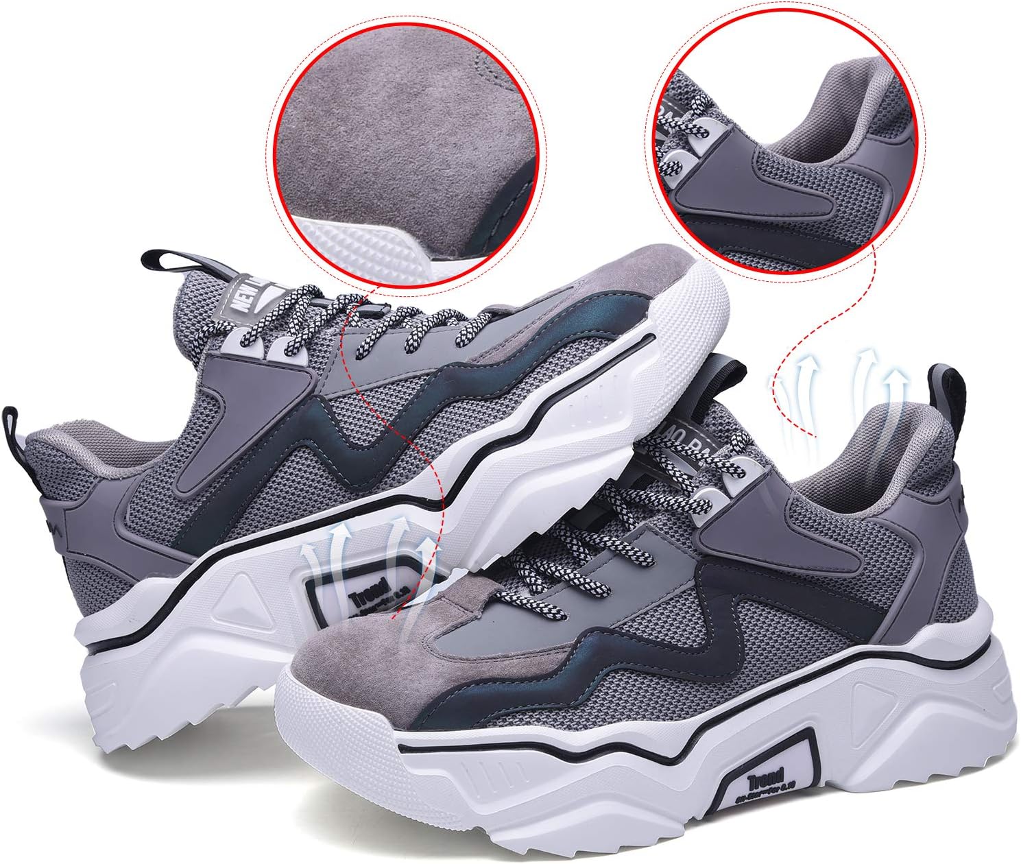Thumbnail 3 de Annvia Safety Shoes for Women: Steel Toe Cap Trainers with Anti-Smash, Kevlar Anti-Piercing 5.0, Breathable Non-Slip Work Shoes
