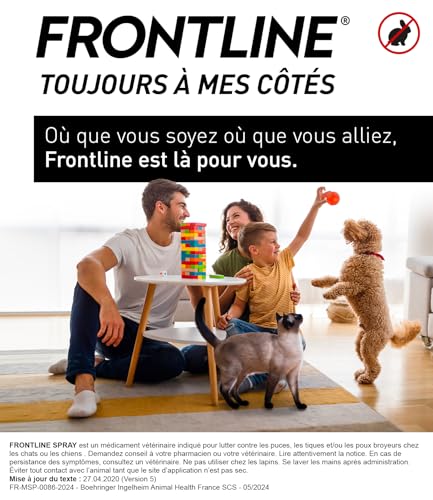 Thumbnail 6 de FRONTLINE Spray Pompe 1,5 ml – antiparasitaire chien & chat contre puces et tiques (250 ml)