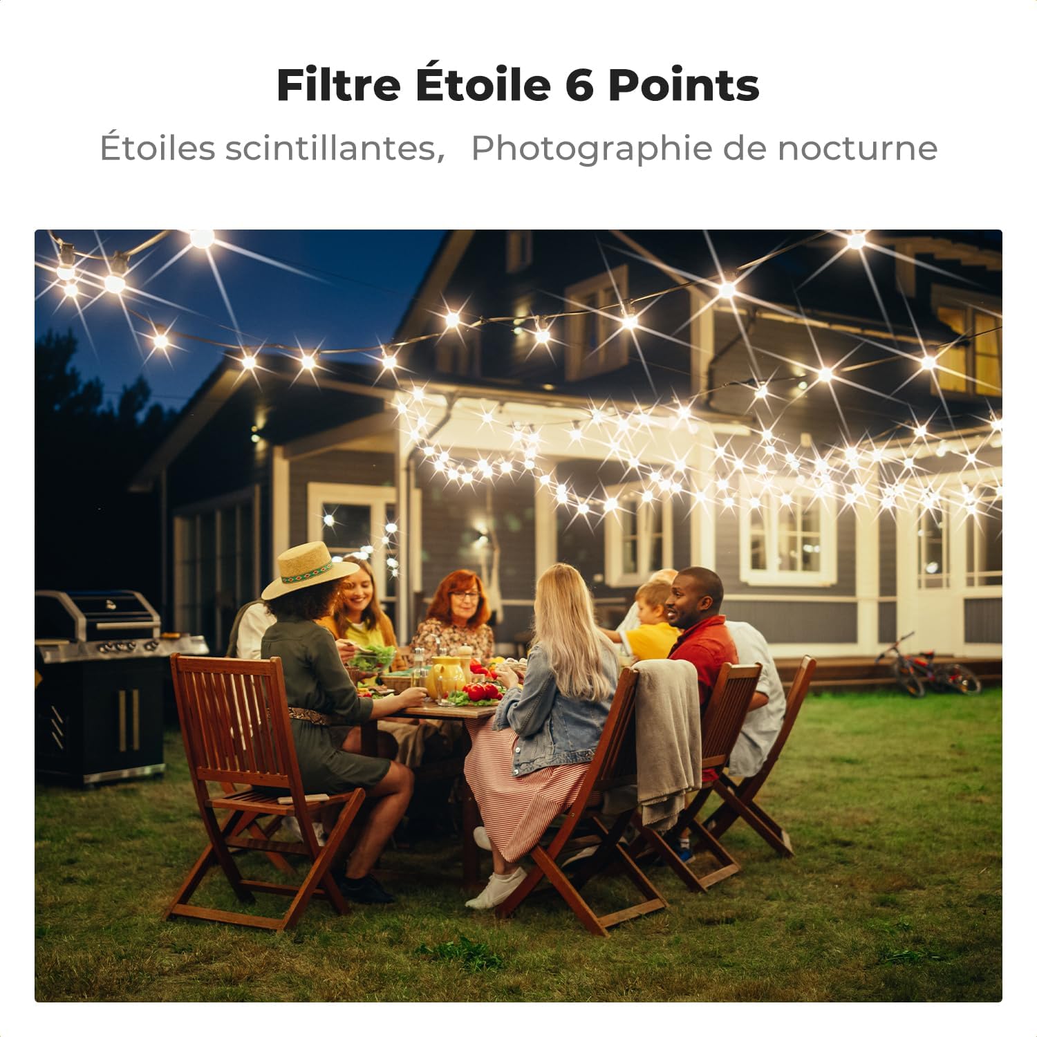 Thumbnail 5 de K&F CONCEPT Filtre 4-en-1 pour DJI Osmo Pocket 3 – Black-Mist 1/4, Natural Night, Blue Streak, Étoile + film écran