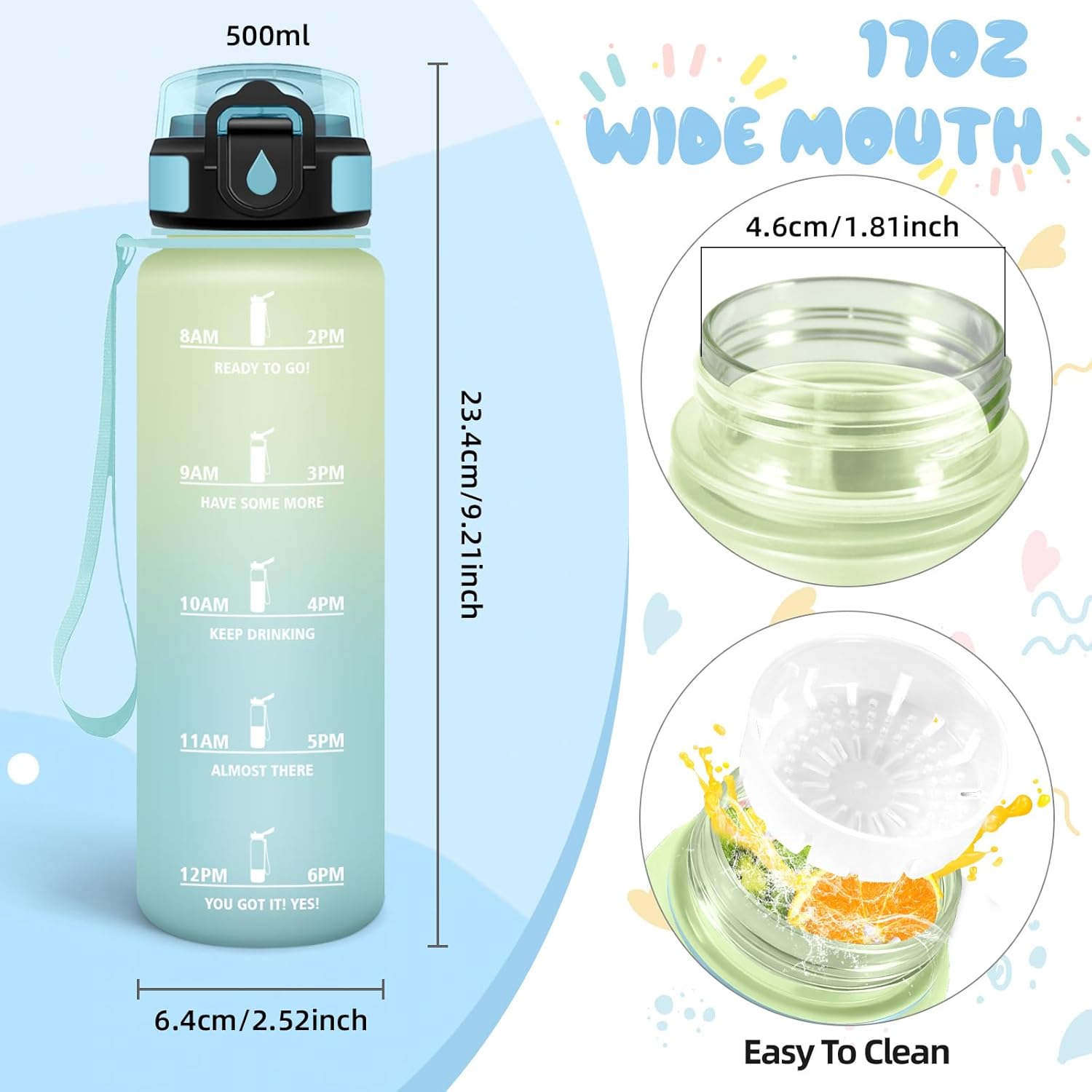 Thumbnail 5 de Mulbijeo Botella Agua 500ML con Pajita
