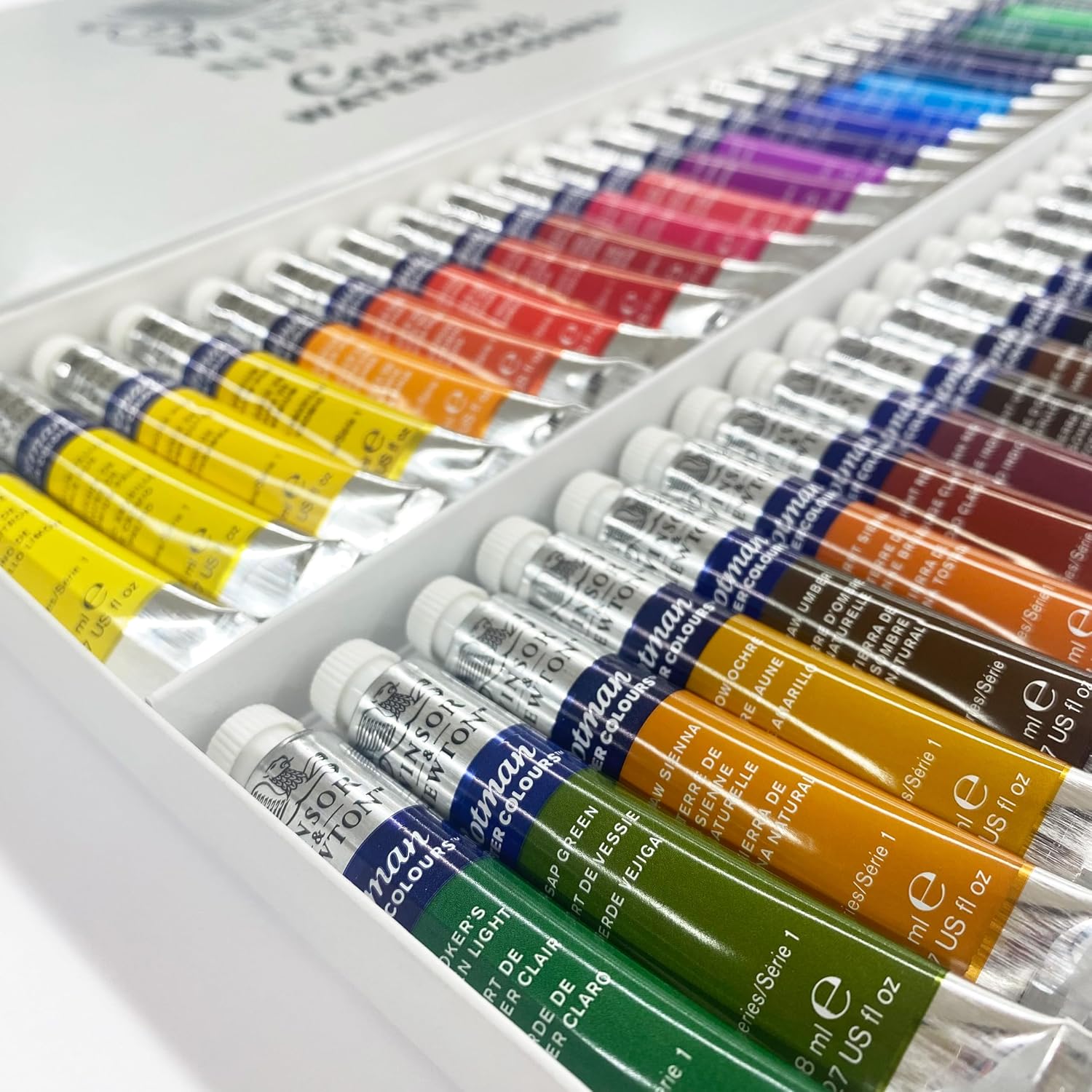Thumbnail 3 de Winsor & Newton コットマン ウォーターカラー 水彩絵具 48色セット、8mlチューブ・メタリックカラー入り