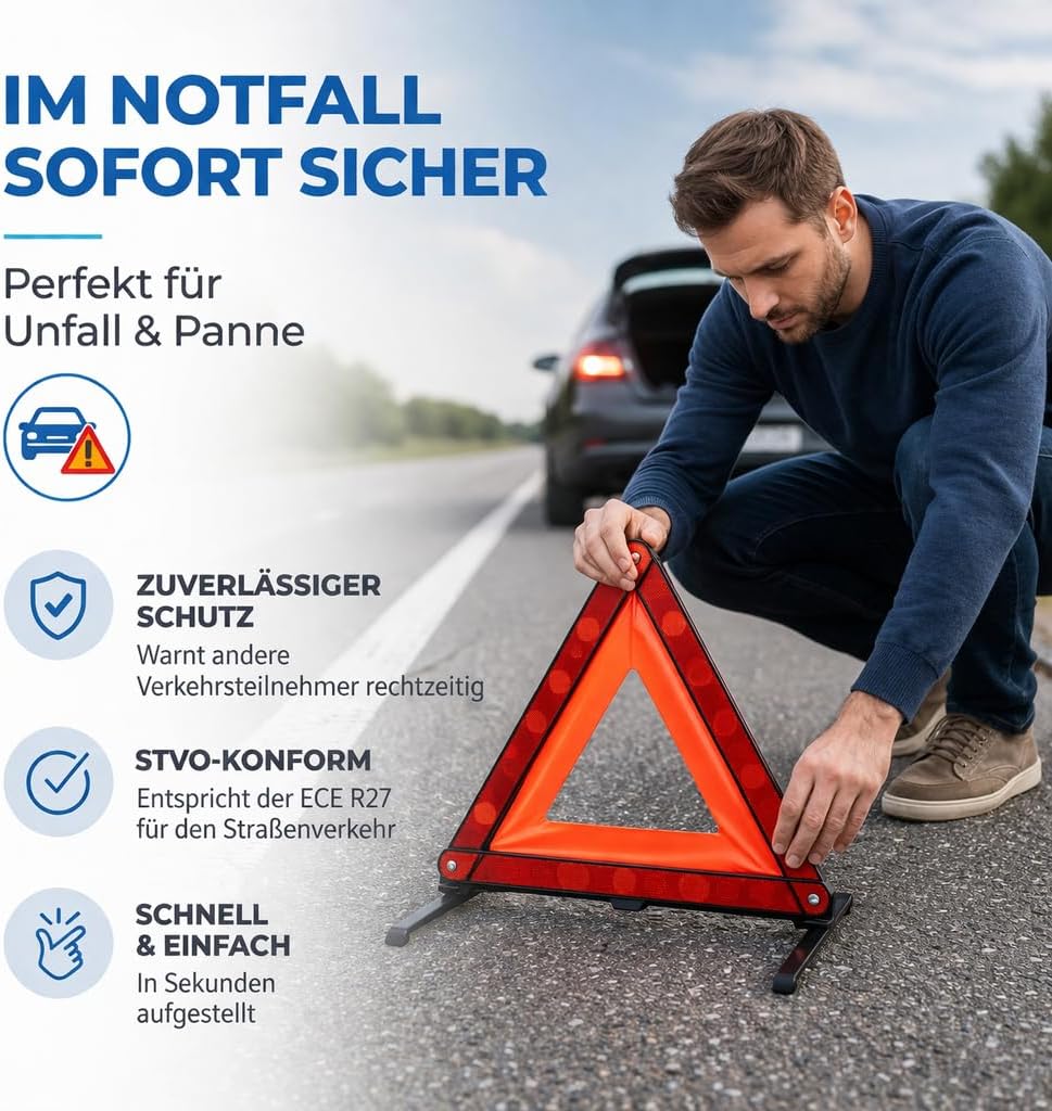 Thumbnail 2 de POWR CAR V16 Warndreieck-Leuchte – Warndreieck & Pannendreieck mit EU-Zulassung