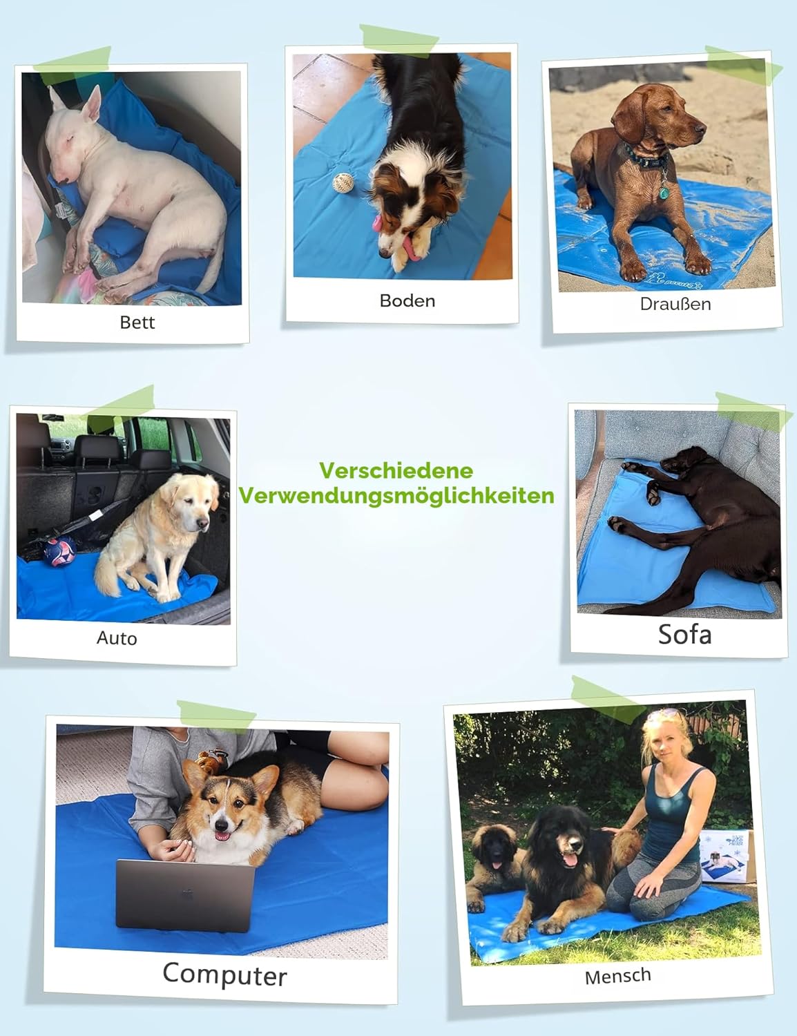 Thumbnail 6 de Pecute Kühlmatte für Hunde – langlebiges Upgrade aus Oxford-Stoff + PVC, 0,4 mm Dicke