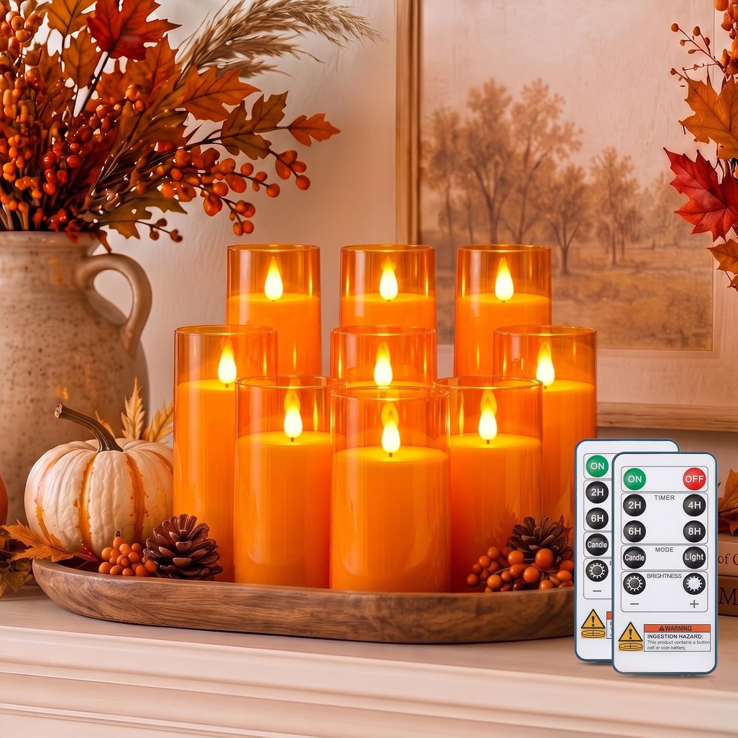 Detalle de Homemory Flameless Candles, 9-Pack