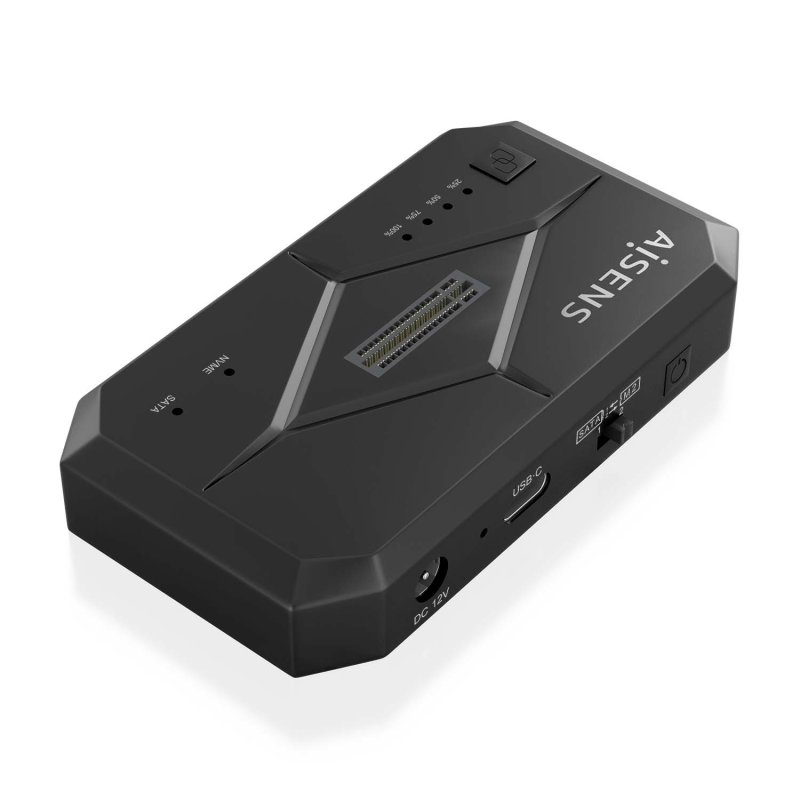 Detalle de AISENS SDDO-120C Estación docking SATA y NVMe 2 TB
