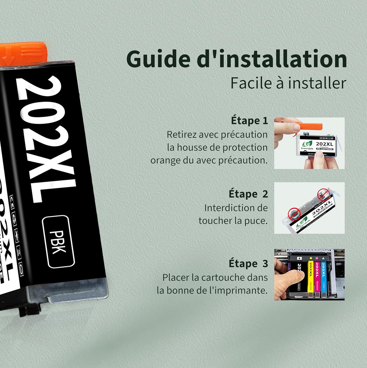 Thumbnail 5 de Greenjob 202XL Multipack Cartouche d'encre pour Epson XP-6000/6005/6100/6105 (Paquet de 10)
