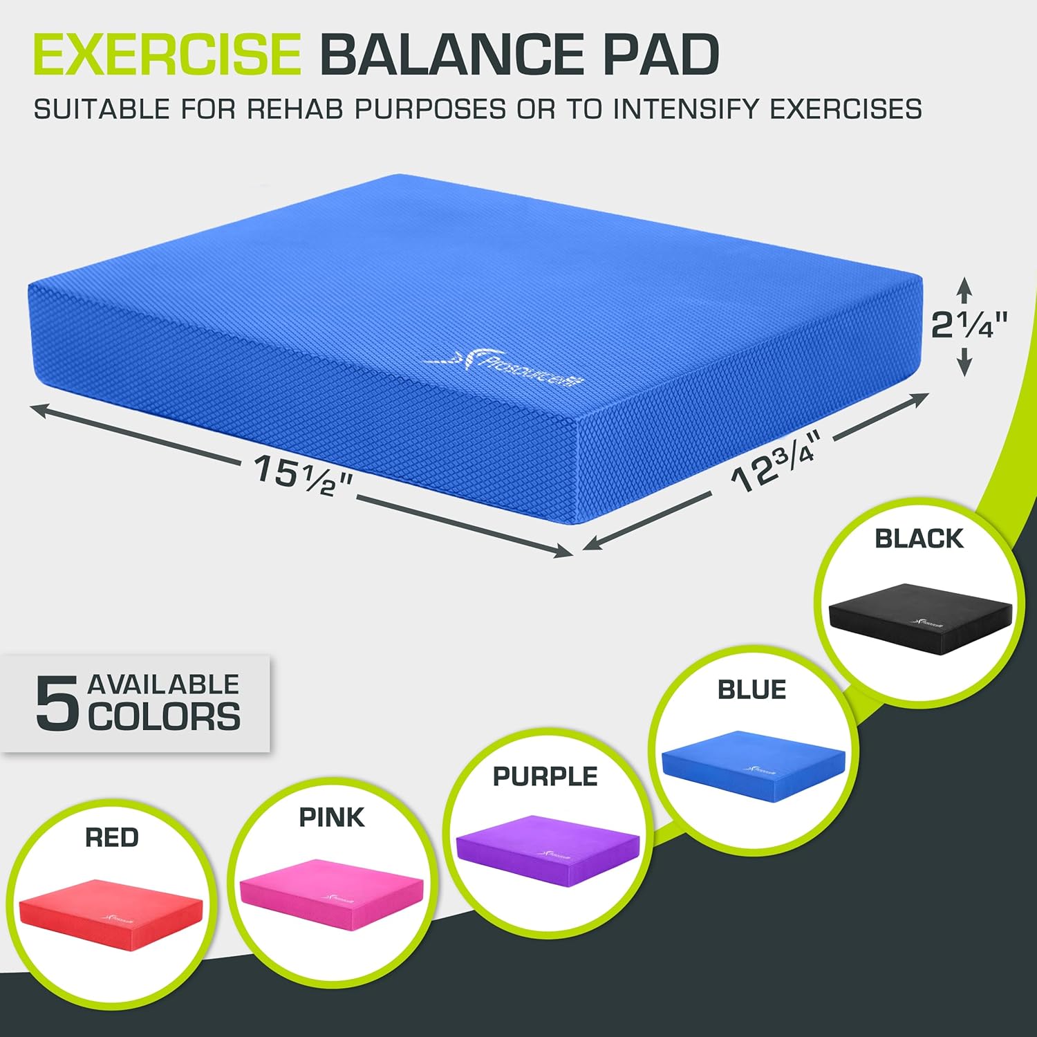 Thumbnail 2 de ProsourceFit Übung Balance Pad mit rutschfestem Schaumstoff & Knieschonern für Fitness, Yoga und Physiotherapie