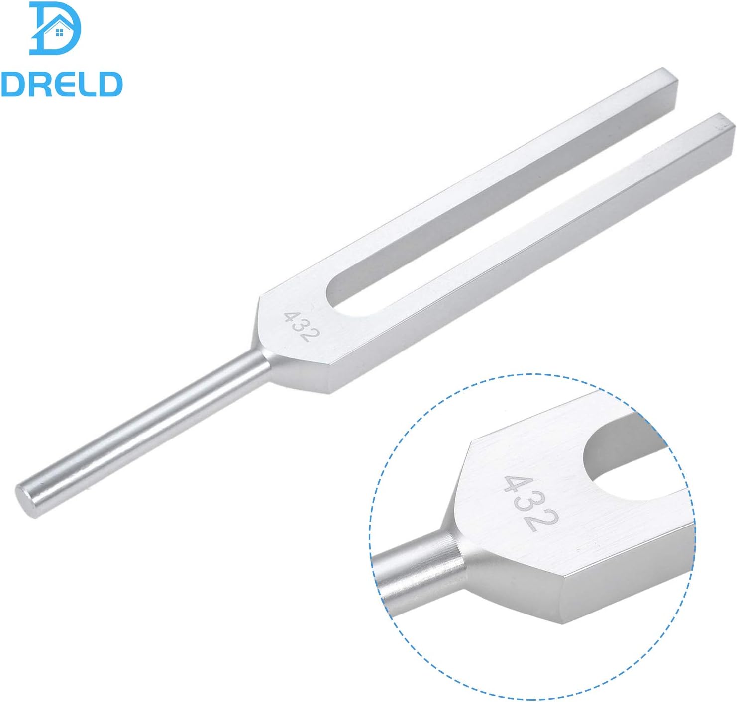 Thumbnail 6 de DRELD 432 Hz Stimmgabel – Aluminiumlegierung, Silikonhammer und Samtbeutel