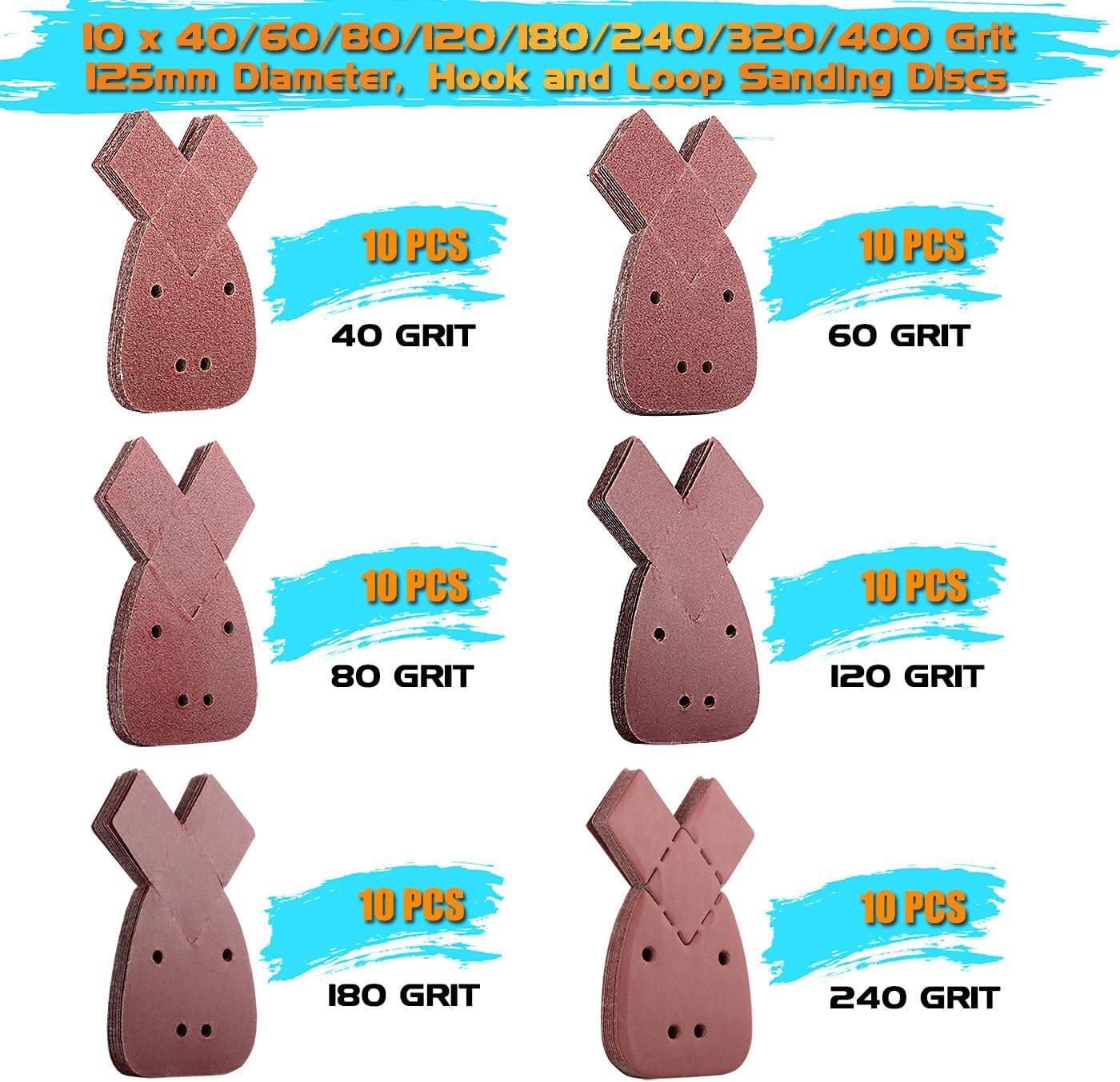 Thumbnail 1 de Black and Decker 60pcs mouse sander pads 10-grit set 🛠
