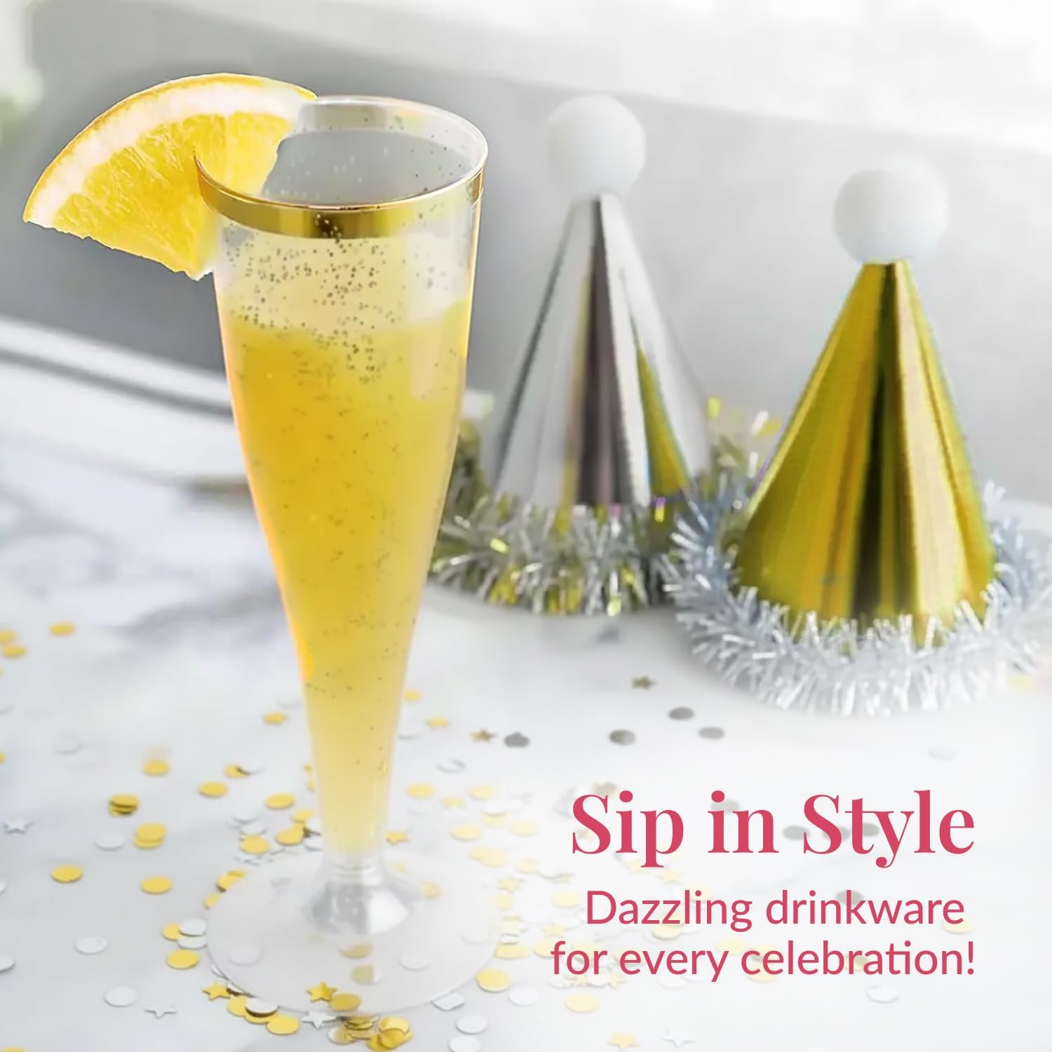 Detalle 2 de Prestee Disposable Champagne Flutes, 4.5 oz