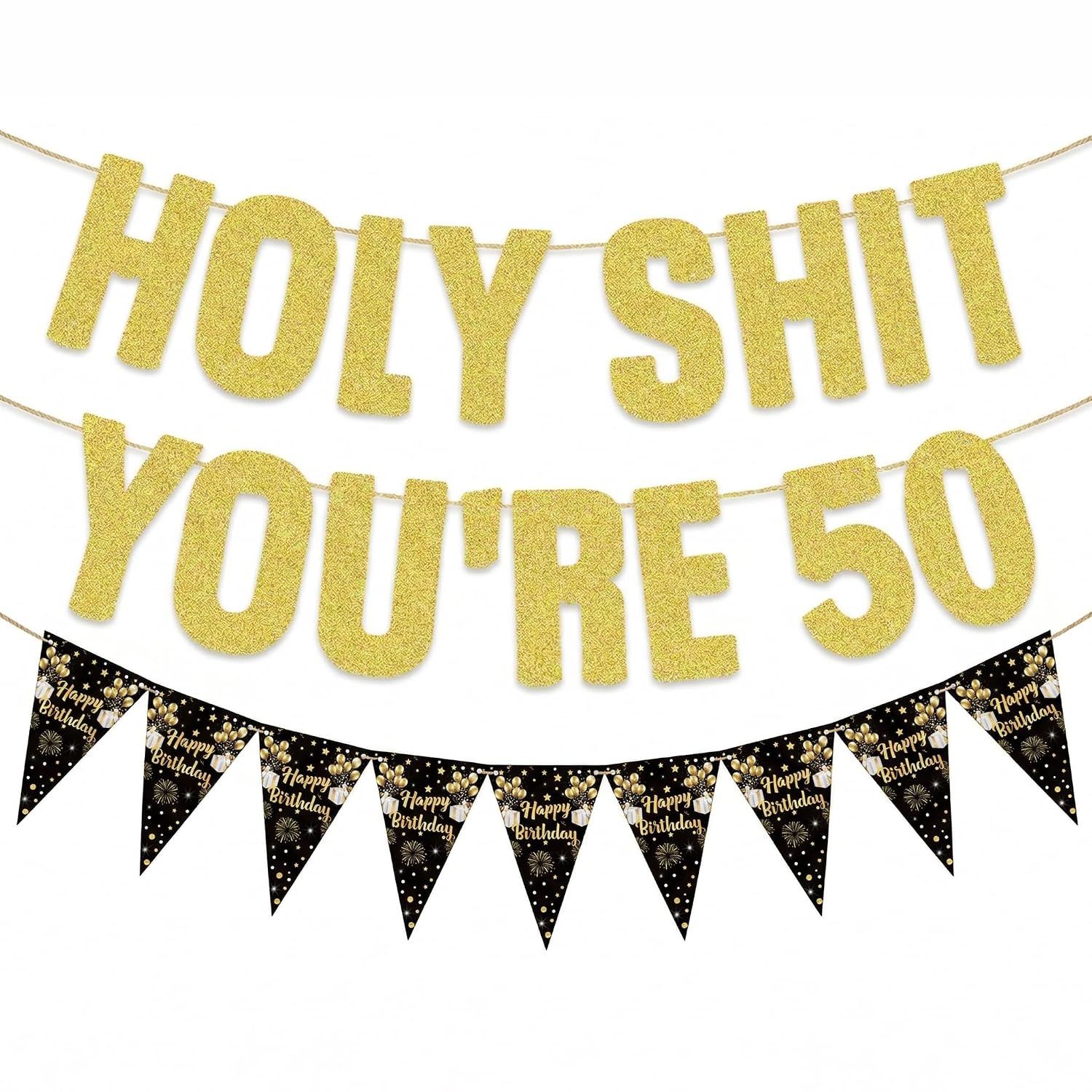 50th Birthday Banner and Garland Kit