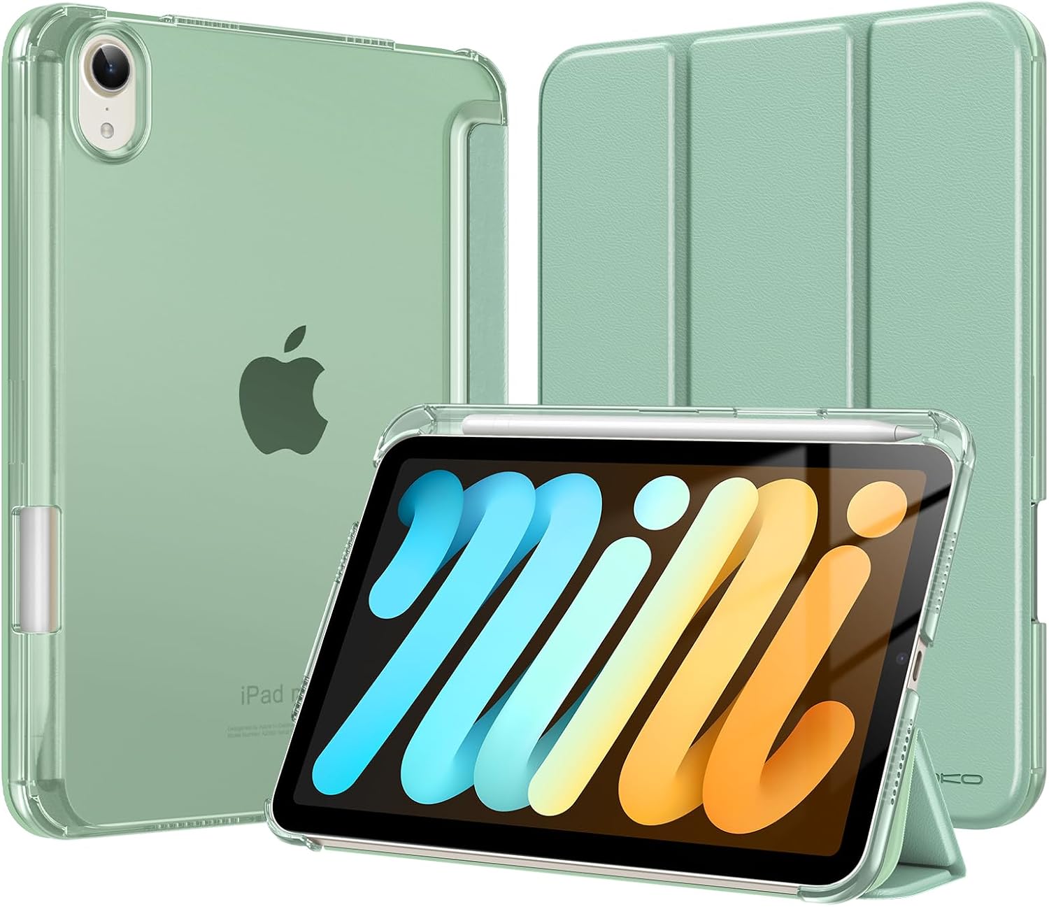 Detalle de MoKo iPad mini Case for 7th/6th Gen, Pencil Holder, Agave Green