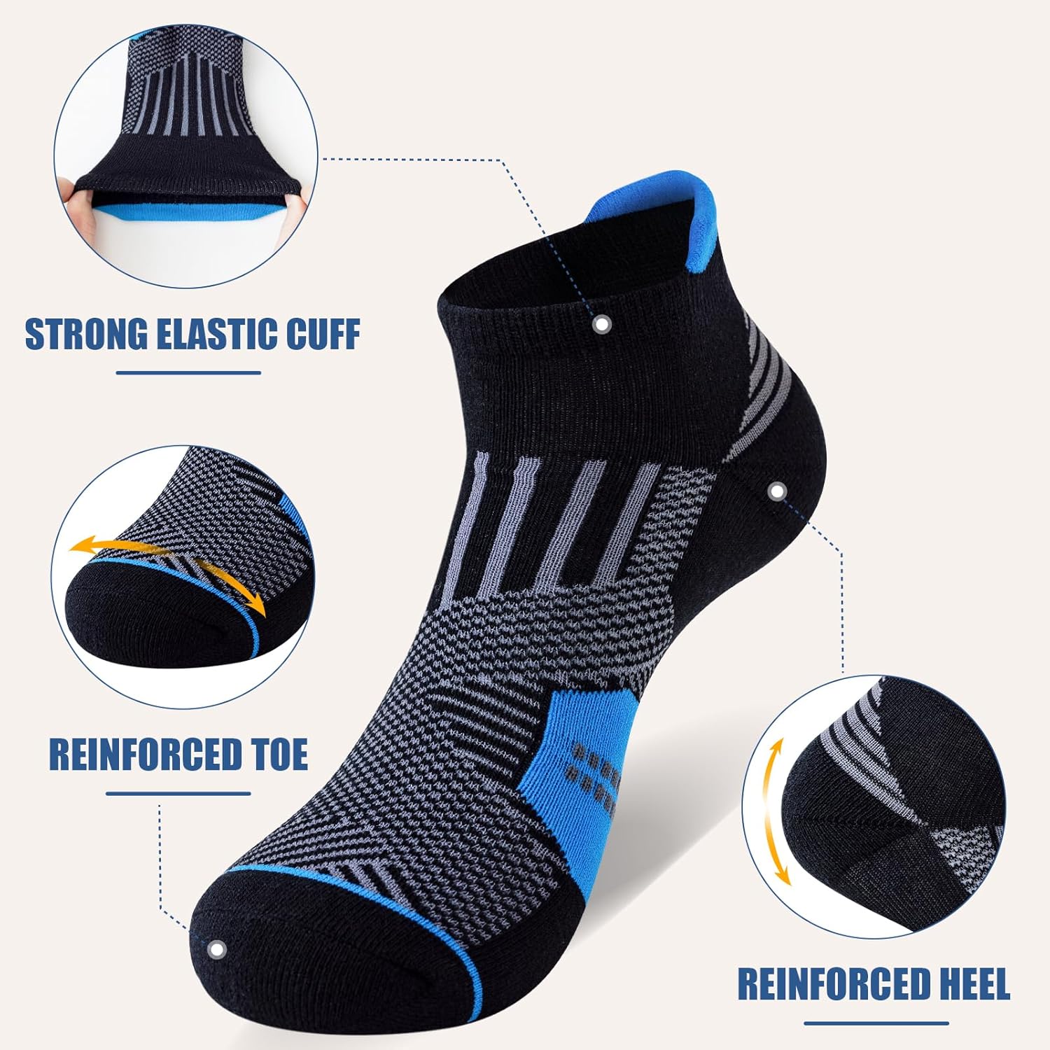 Thumbnail 6 de Niofind Trainer Socks Cotton Ankle