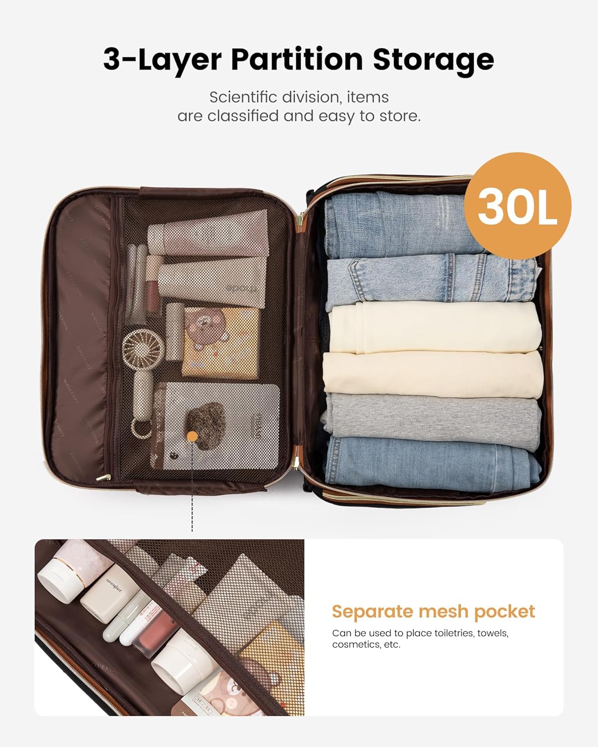 Thumbnail 4 de LOVEVOOK Rolling Laptop Bag 17.3-inch briefcase 🧳