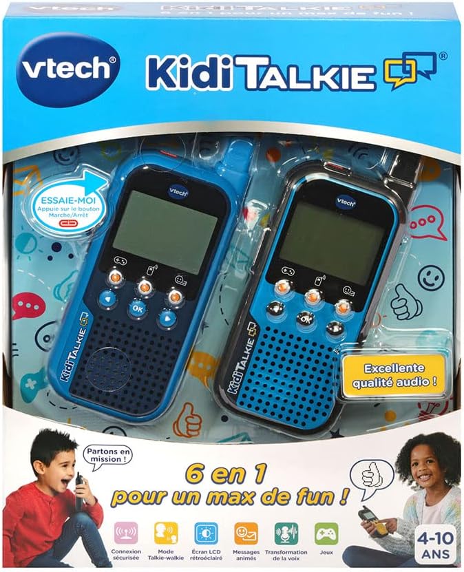 Thumbnail 3 de VTech Kidi Talkie bleu – Talkie-walkie enfants 6 en 1 avec écran (version FR)