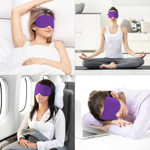 Thumbnail 8 de Gritin 100% Blackout Sleep Mask with Earplugs – Zero Eye Pressure, Travel–Friendly