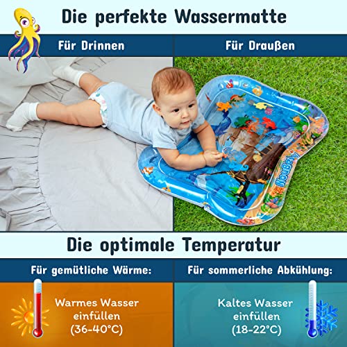 Detalle de NouBaby Wassermatte – BPA-freie Aquamatte für Baby ab 3 Monaten