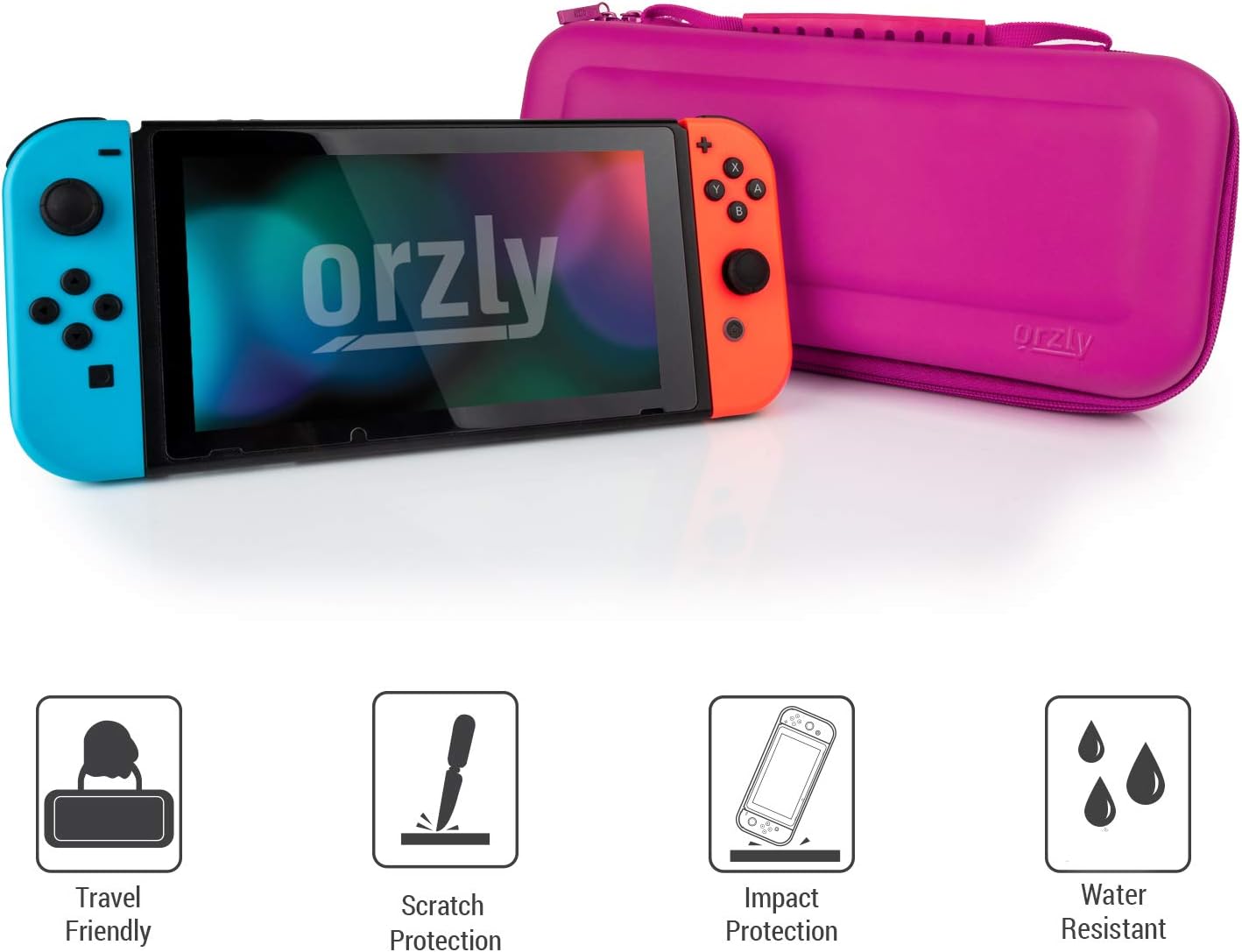 Thumbnail 6 de Orzly Custodia da trasporto per Nintendo Switch OLED rigida rosa