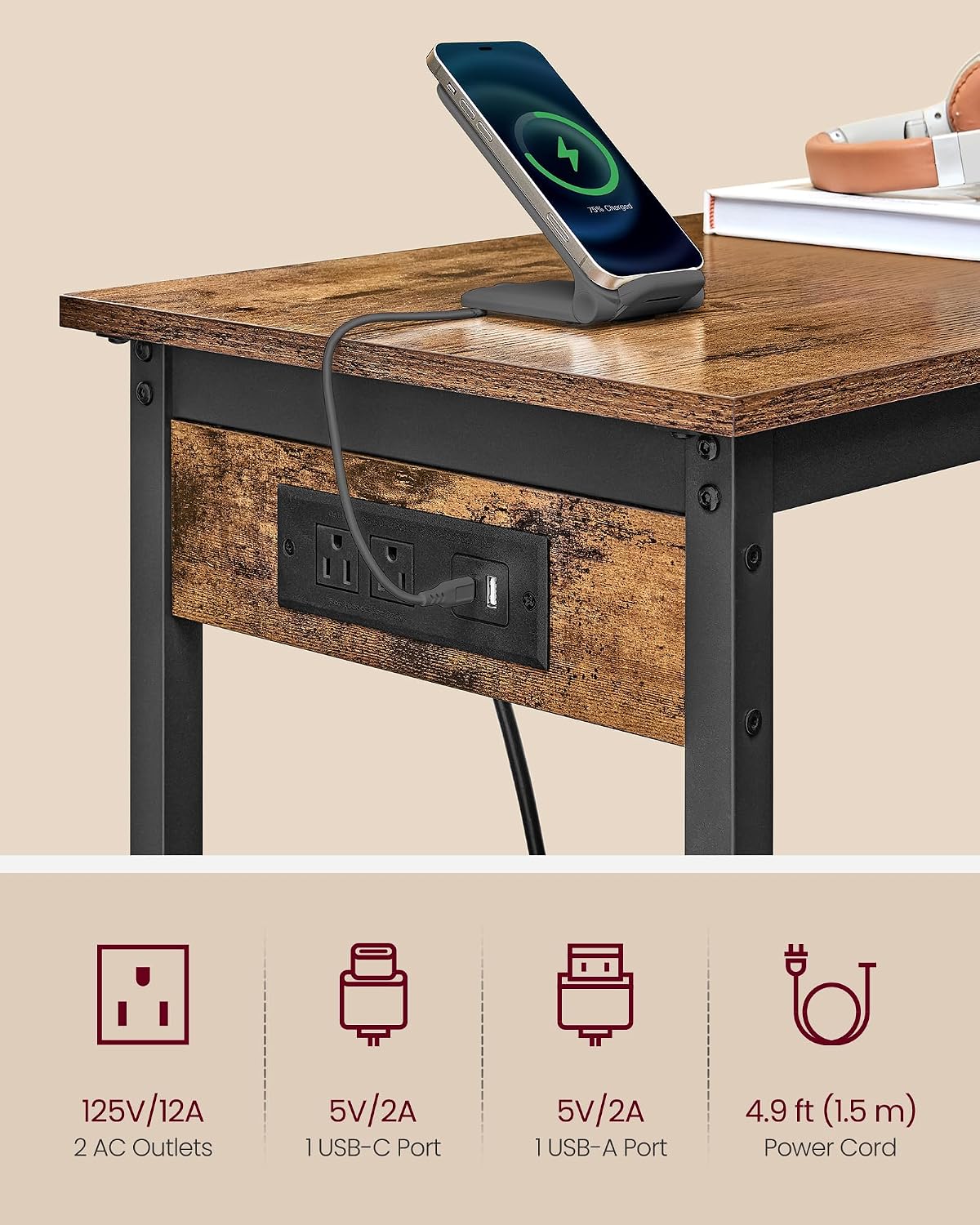 Detalle de VASAGLE Bar Table, 39.4-Inch Width