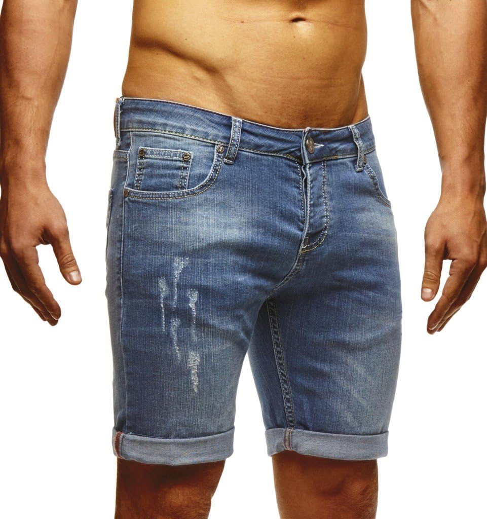 Thumbnail 4 de Leif Nelson Pantaloncini di jeans corti uomo Slim Fit LN-1397