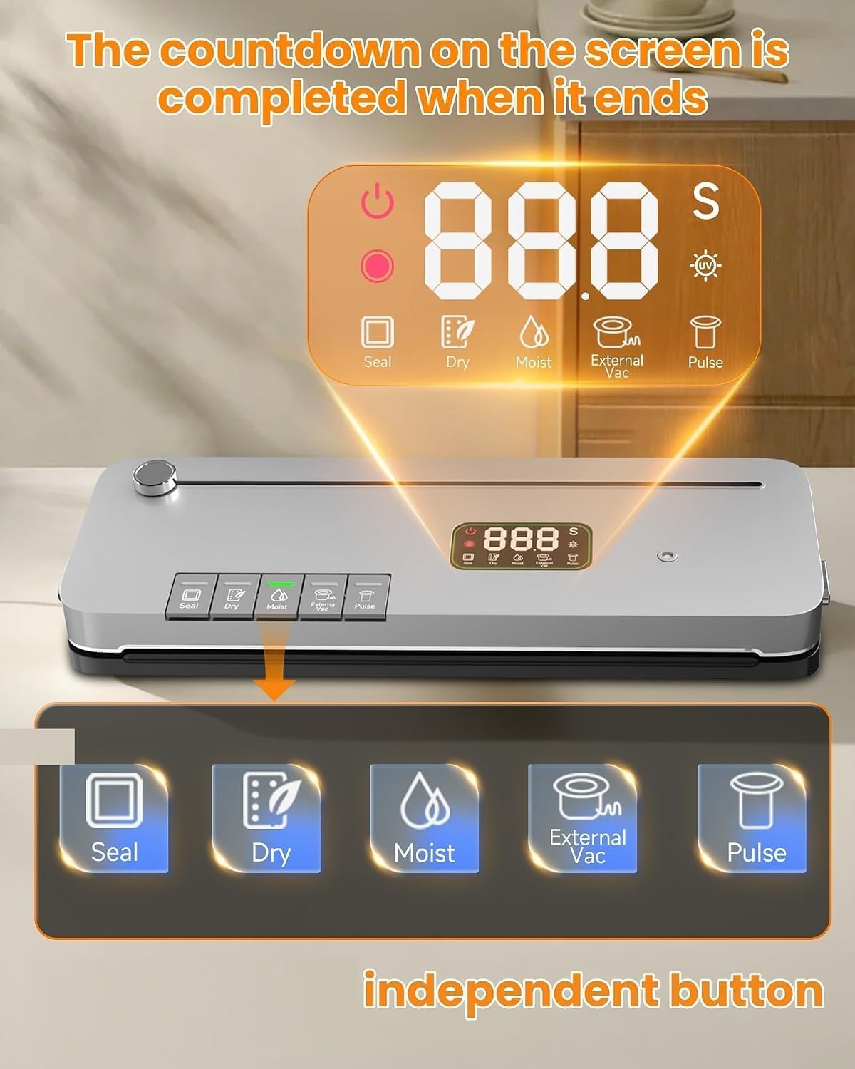 Thumbnail 2 de Food Vacuum Sealer with 75kPa Suction