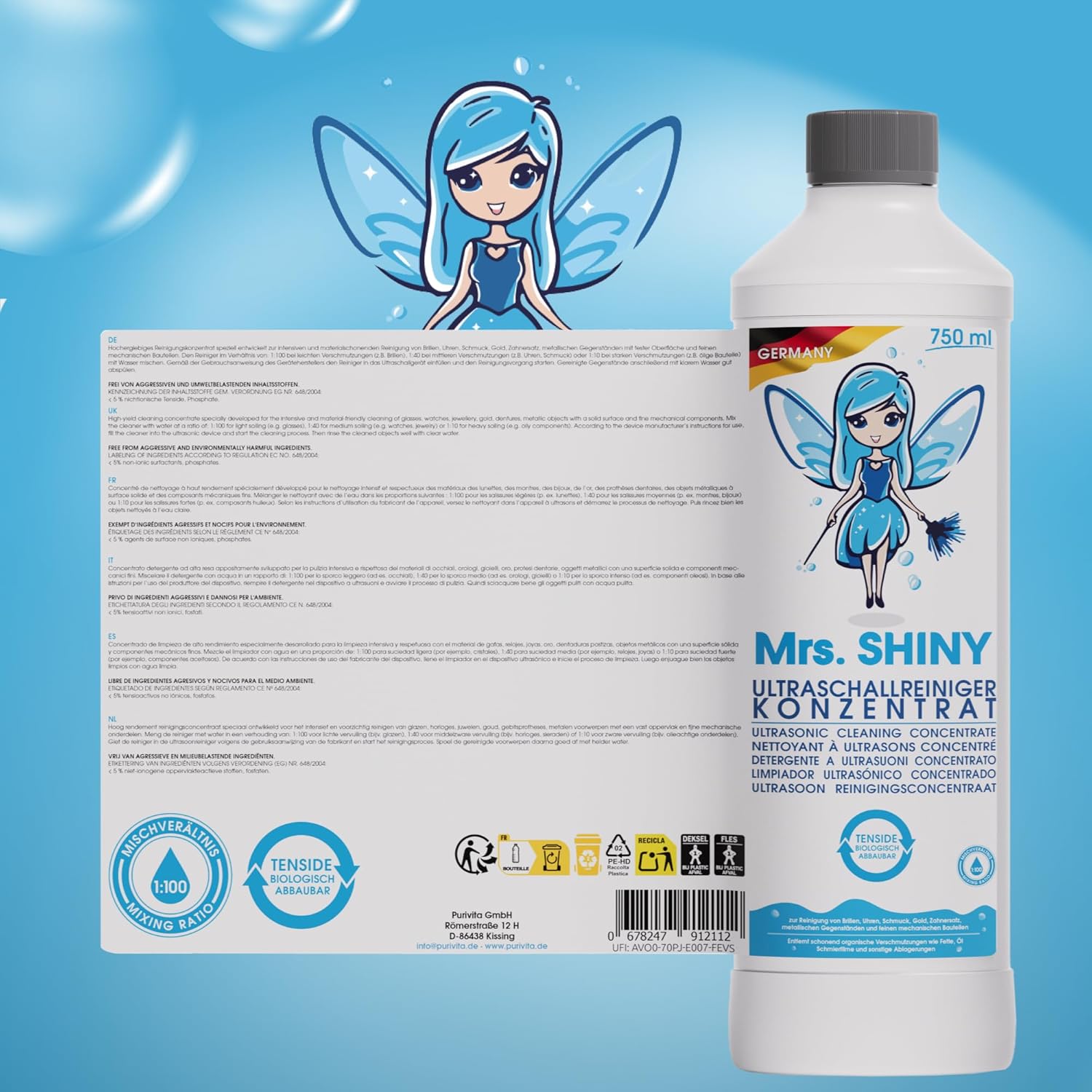 Thumbnail 6 de Mrs. SHINY Concentrado limpiador ultrasonidos 750 ml