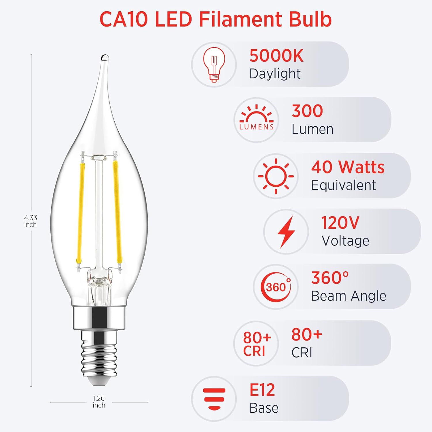 Detalle de Sengled E12 Candelabra LED Bulbs