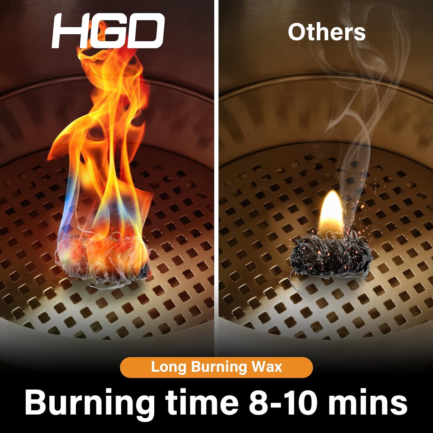 Detalle 1 de HGD 256 Natural Wood Fire Starters, 256 Count, Waterproof and Odorless