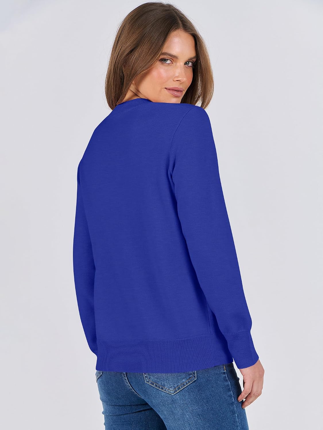 Thumbnail 5 de ANRABESS Sweater Lightweight Long Sleeve Pullover