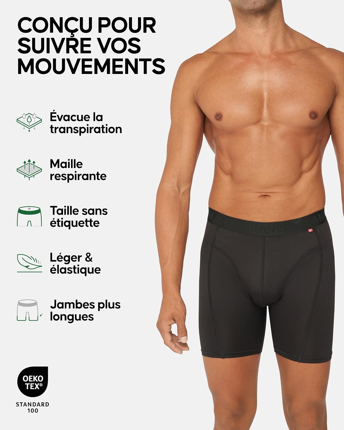 Detalle de DANISH ENDURANCE Boxer Homme 6 piĂšces đ©Č
