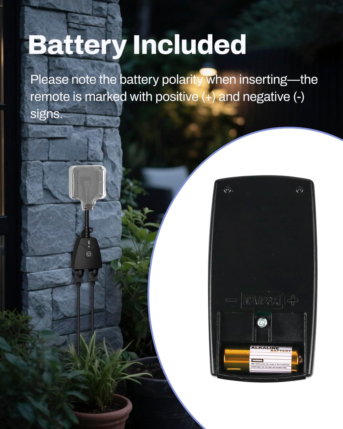Thumbnail 3 de HBN U151R-1-1 Wireless Remote Outlet, Dual Plugs, 100-Foot Range