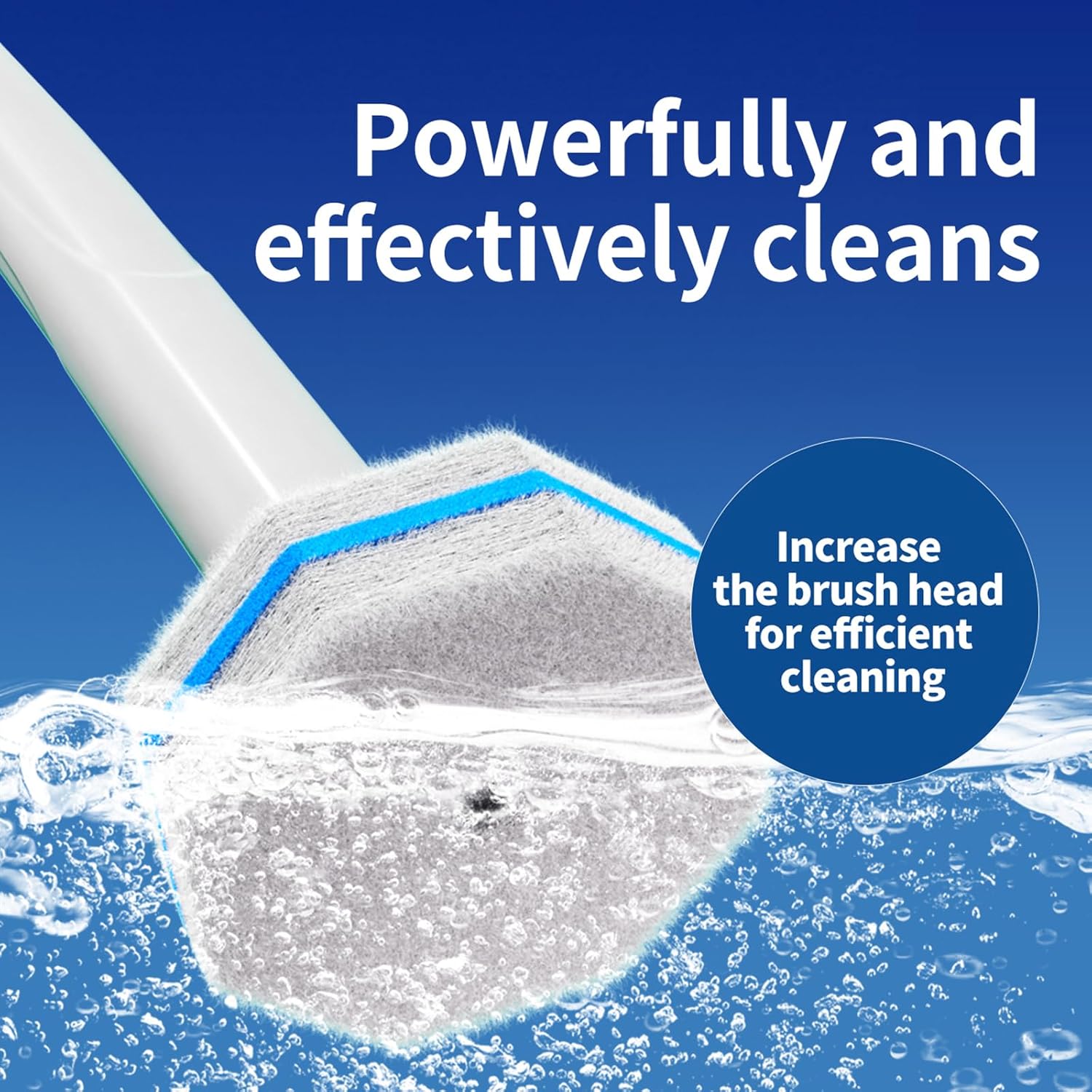 Detalle de 60pc Disposable Toilet Brush Refills with Self-Cleaning Foam Heads
