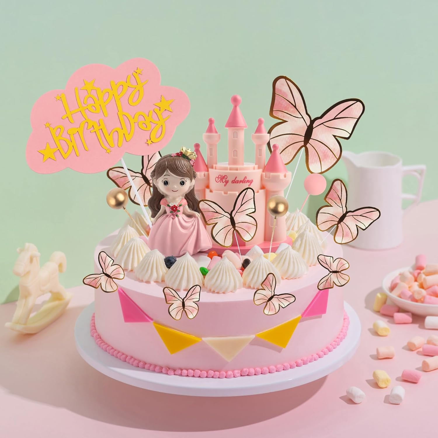 Thumbnail 2 de Clvsyh Cake topper princesse, 18 pièces