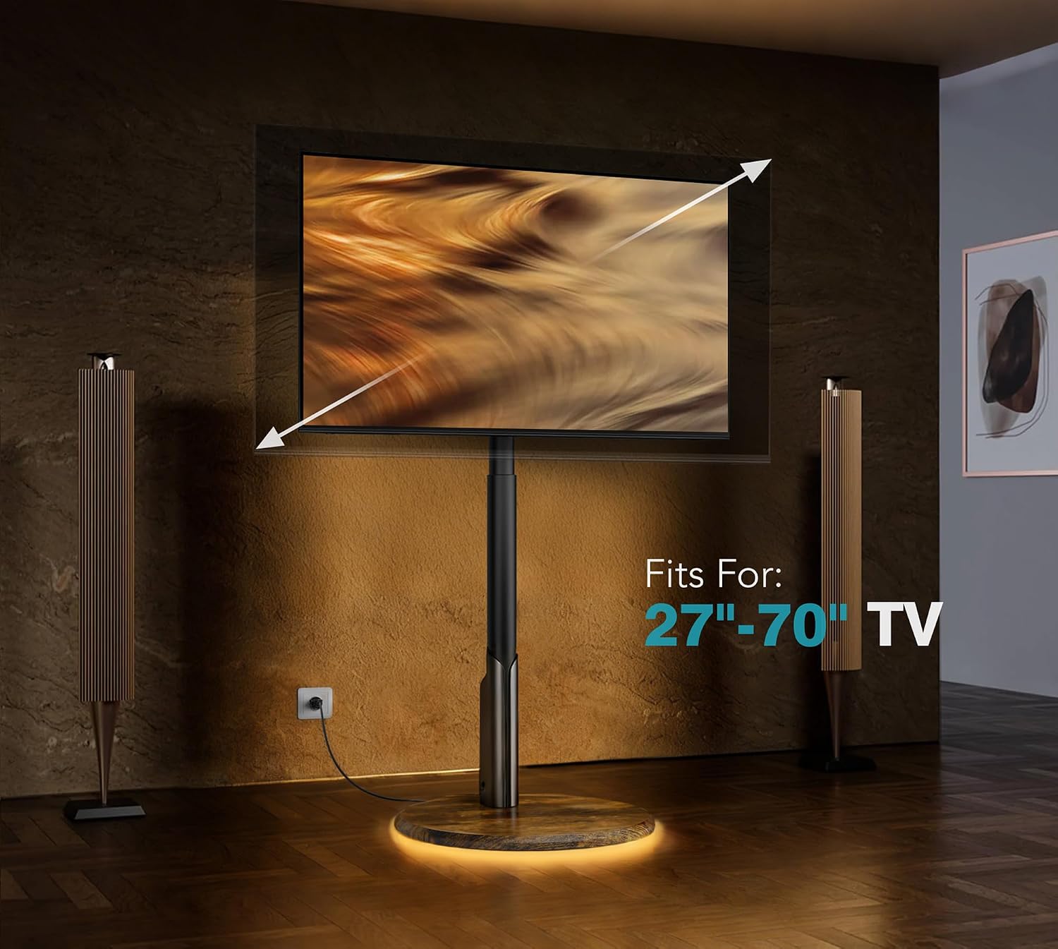 Thumbnail 6 de LLDEPLL Mobile TV Stand with Power Outlet for 27–65 Inch TVs